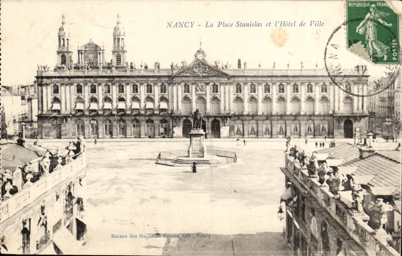 Nancy - der Stanislas-Platz und das Rathaus - CPA
