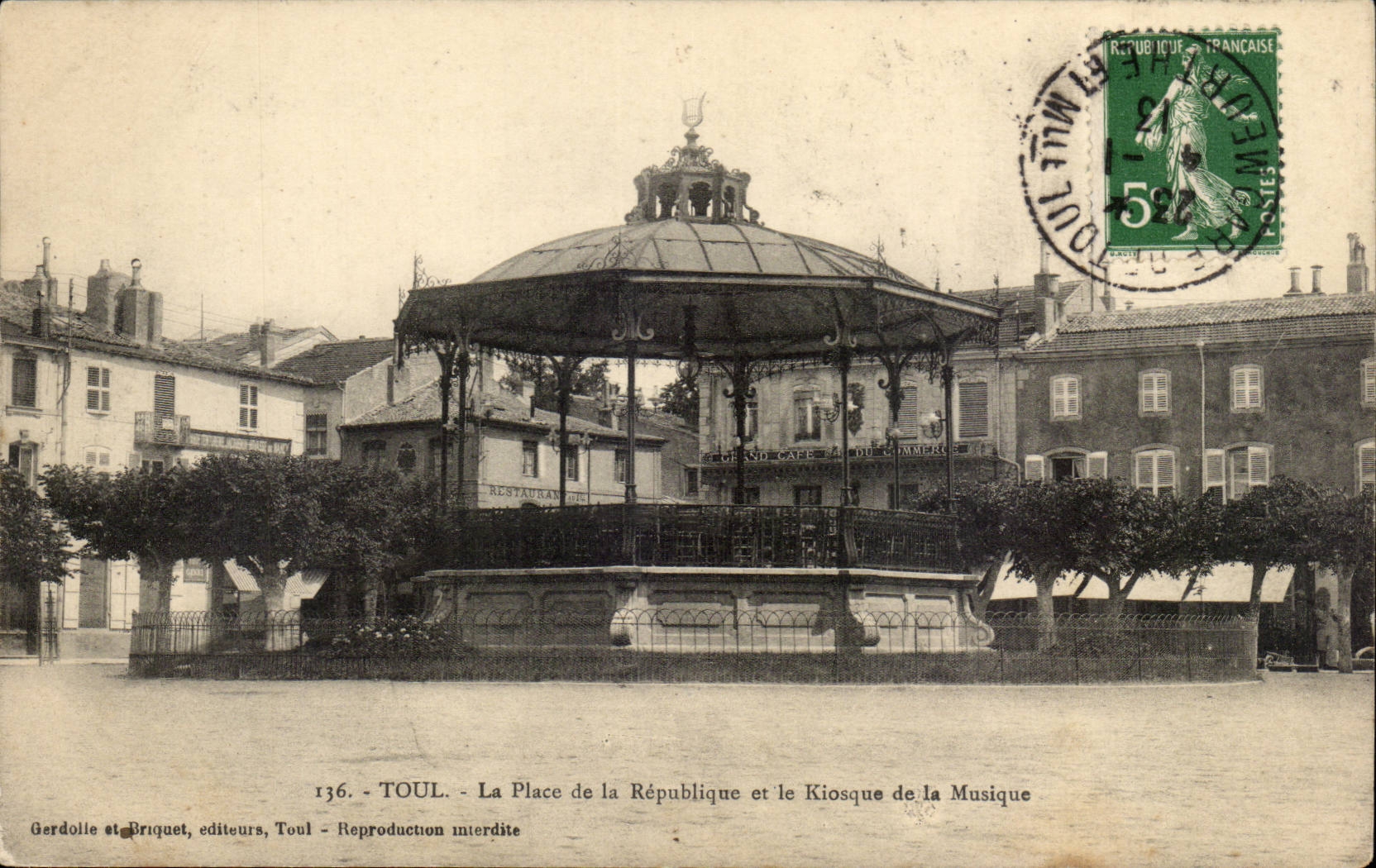 Toul CPA der Ort der Republik und der Kiosk von Musik