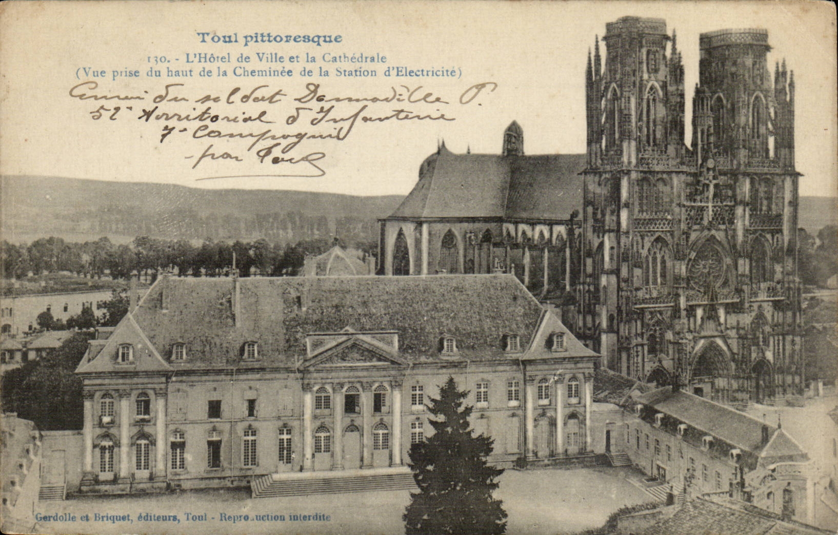 Toul CPA Rathaus und die Kathedrale