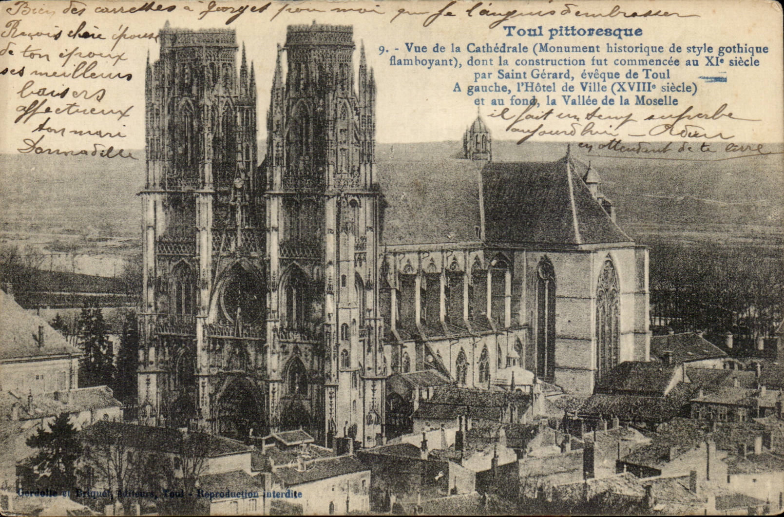 Toul CPA gesehen von der Kathedrale