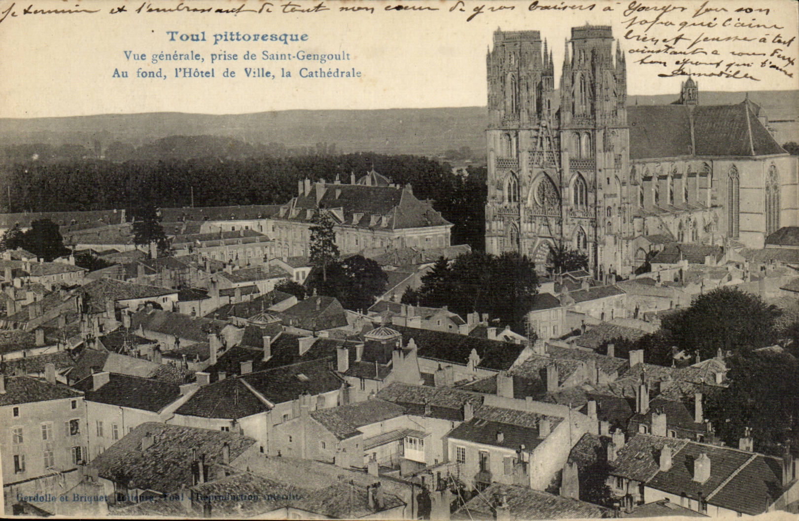 Toul CPA die Ansicht Saint vertreten von der Gengoult Rathaus Kathedrale