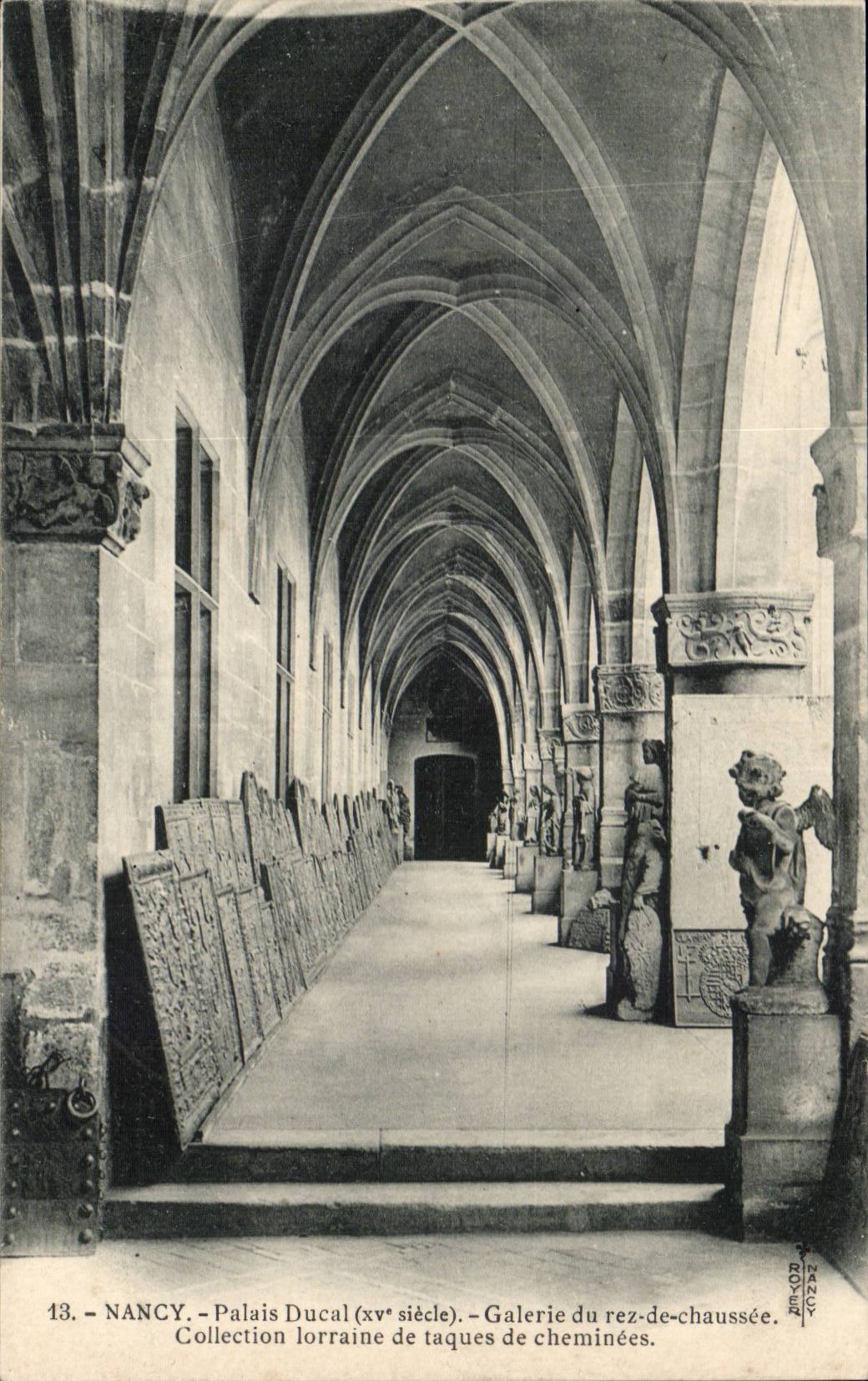 Nancy CPA Palais ducal Galerie du rez de chaussee Colelction lorraine de taques de cheminees
