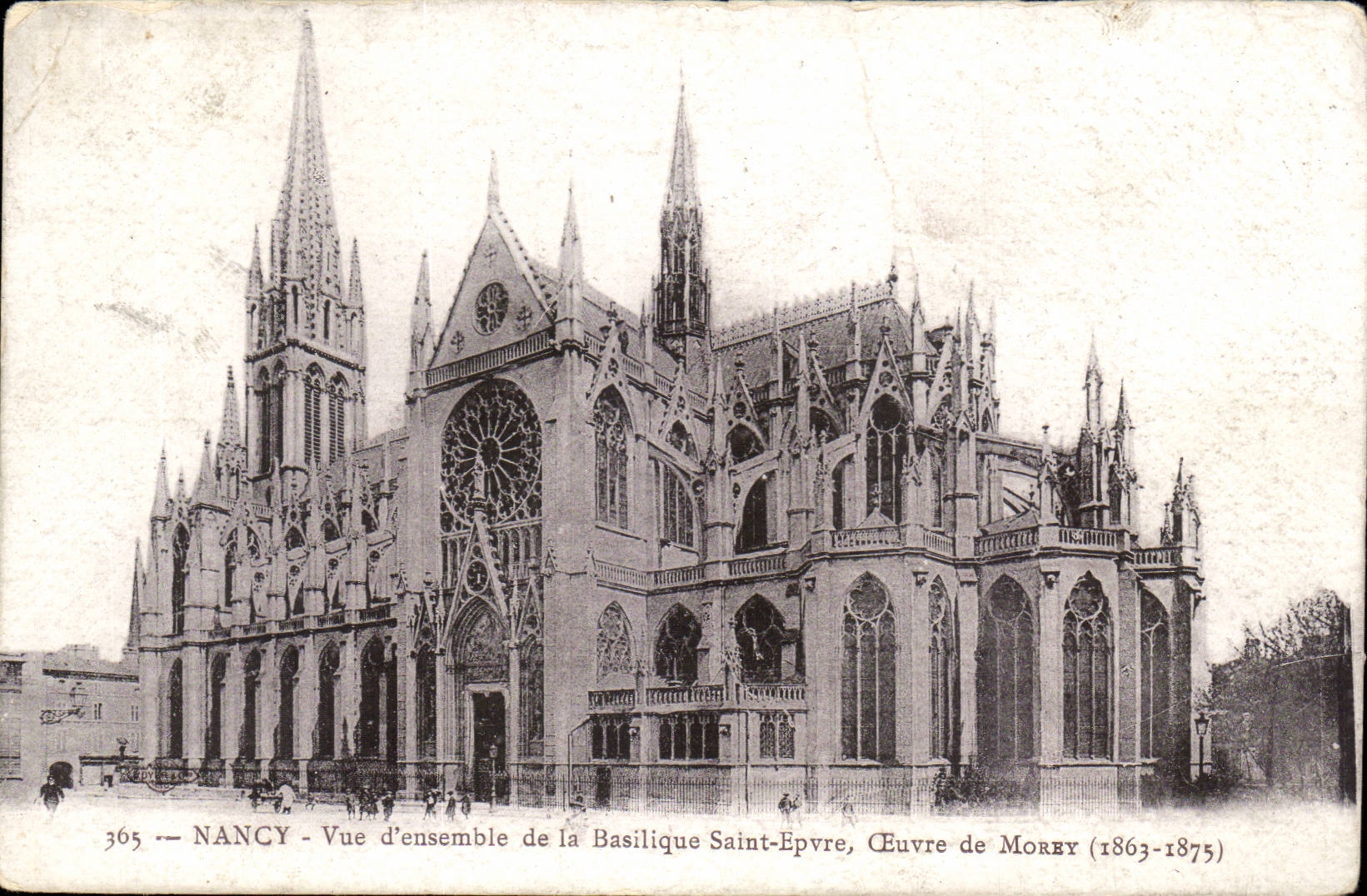 Nancy CPA Vue d'ensemble de la basilique Saint Eprvre oeuvre de Morey (1863 1875)