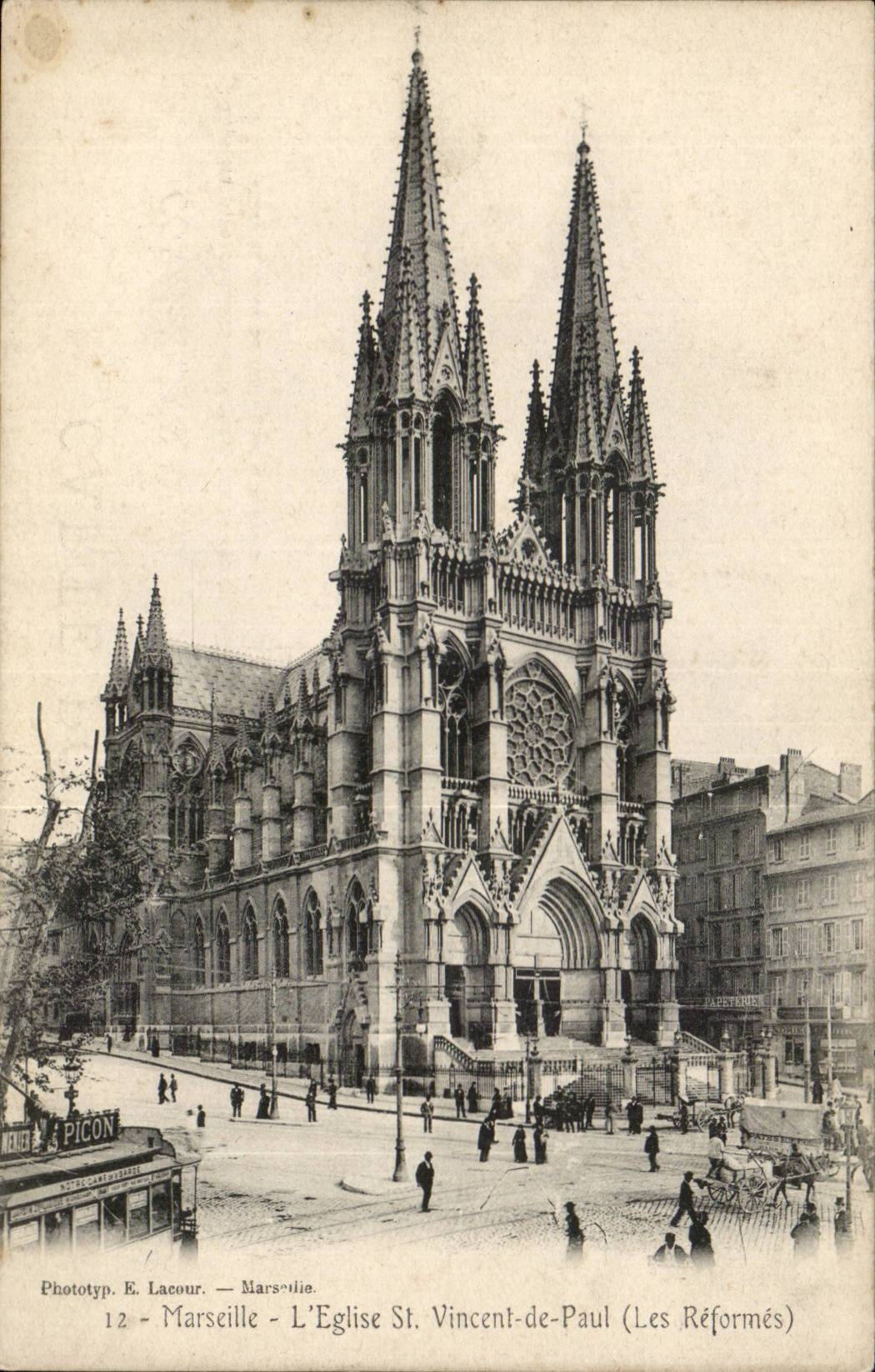 Marseille - l'Eglise St Vincent de Paul Les Reformes - CPA 