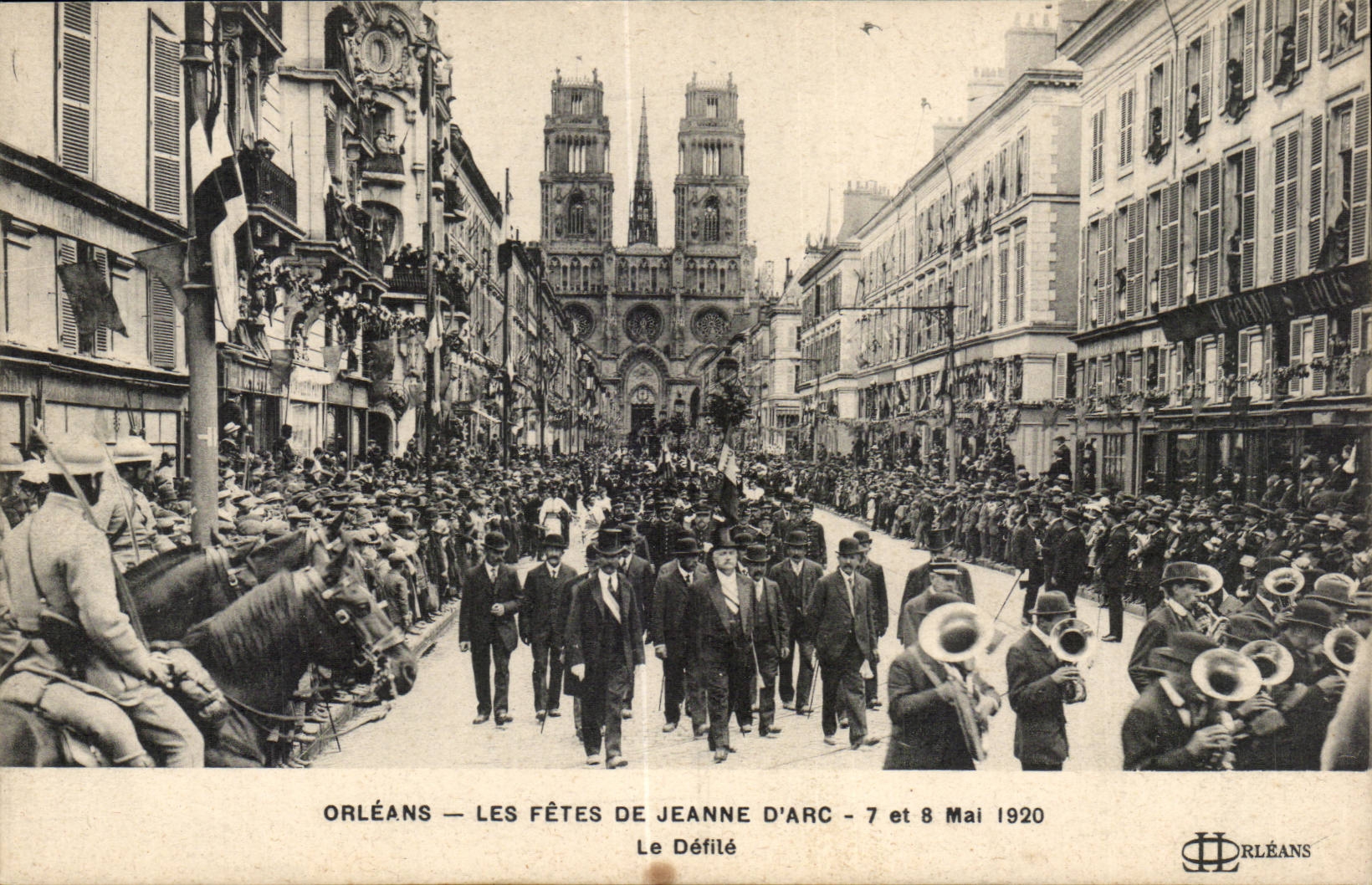 Orleans CPA Festivals of Jeanne of arc May 7th and 9th 1920 the procession