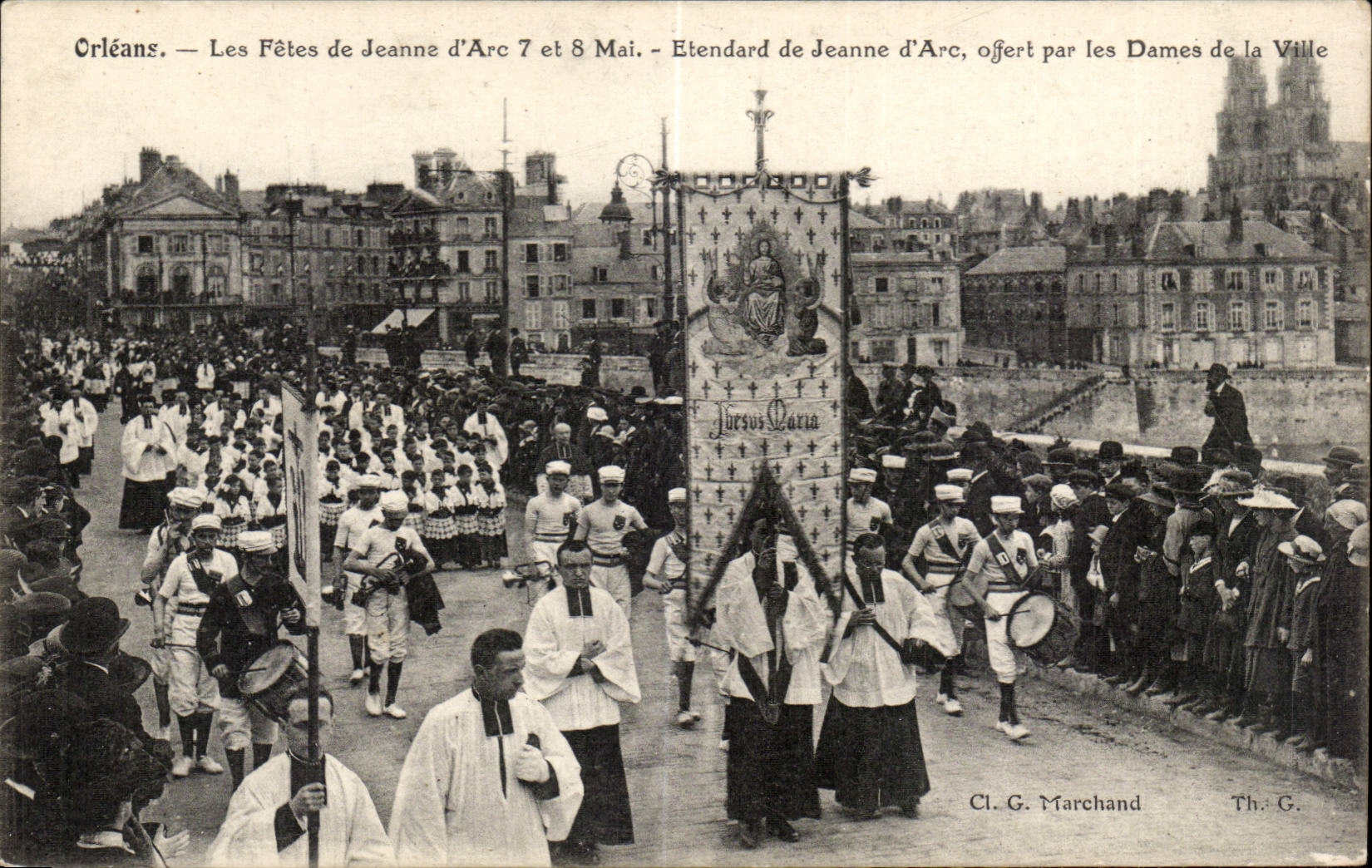 Orleans CPA Festivals of Jeanne of arc May 7th and 9th Standard of Jeanne of arc offered by the Ladies of the city