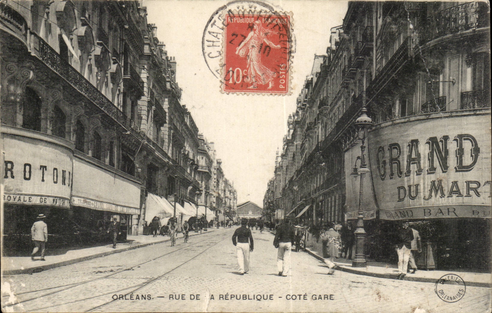 Orleans CPA Rue of the Republic Dimensions Station