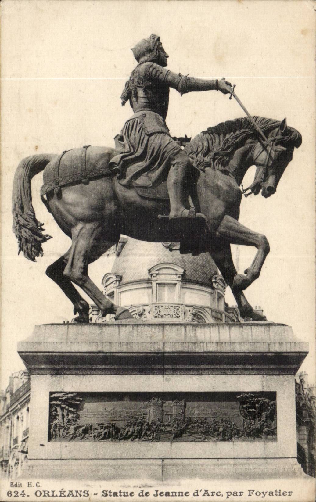 Orleans CPA Statue of Jeanne of arc by Foyatier