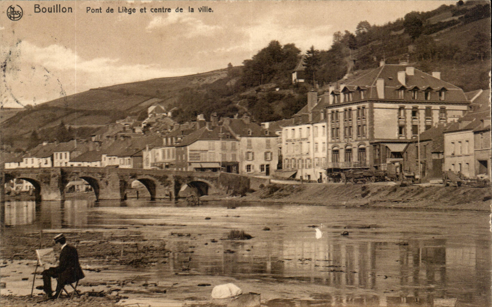Belgium Bubble CPA Bridge of Liege and center of the city