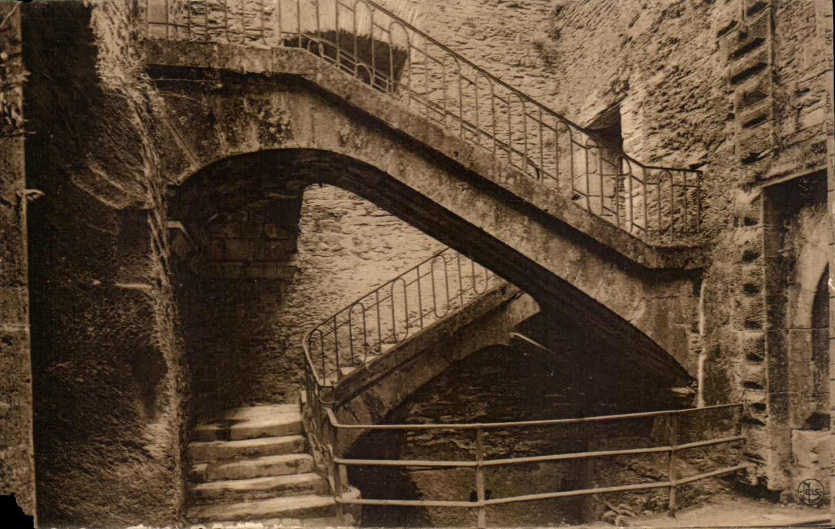 Belgium Interior Bubble CPA of the castle of Bubble Staircase Vauban Valley of SEmois