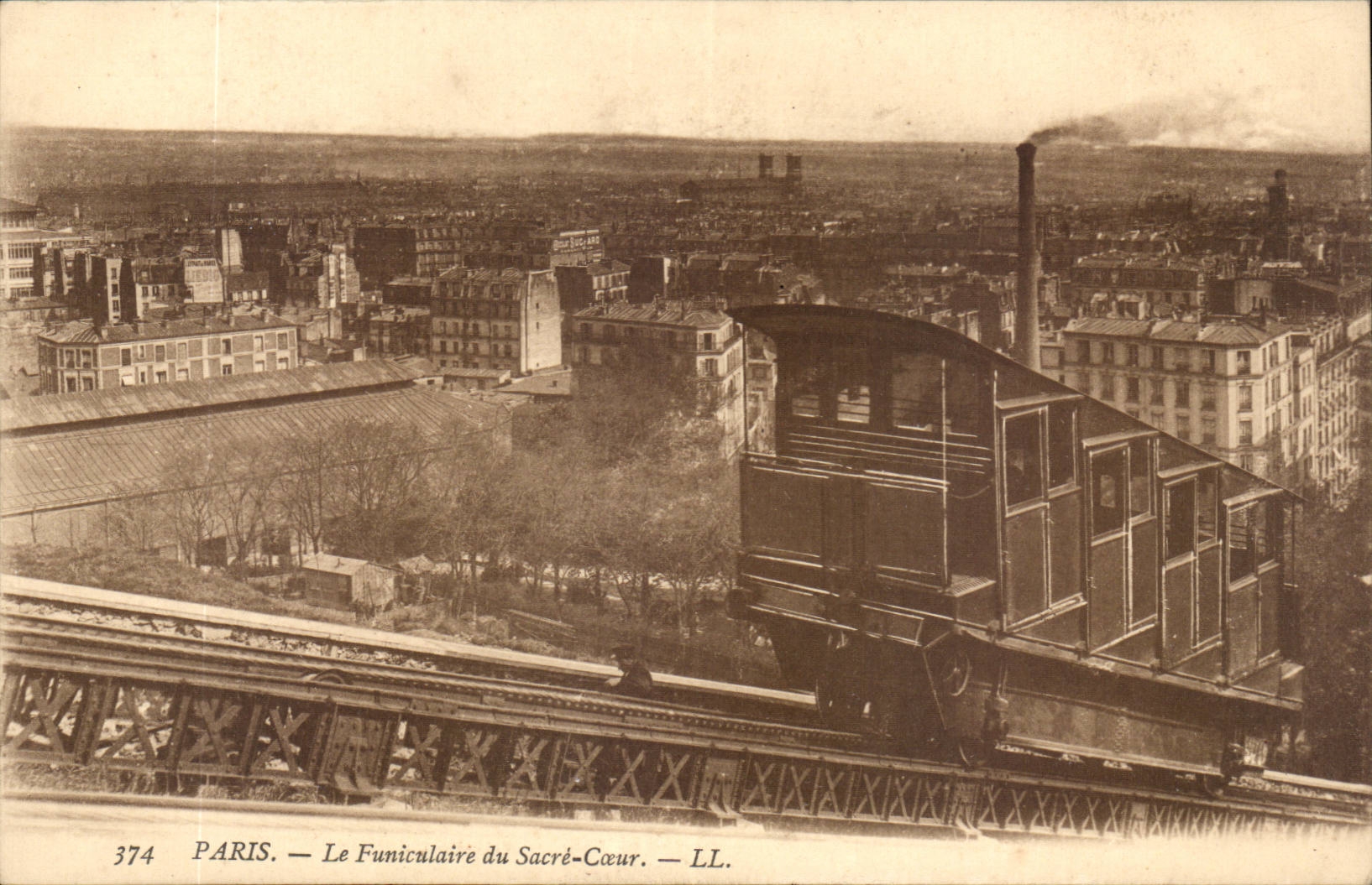 Paris CPA Funiculaire du Sacre Coeur (Montmartre)