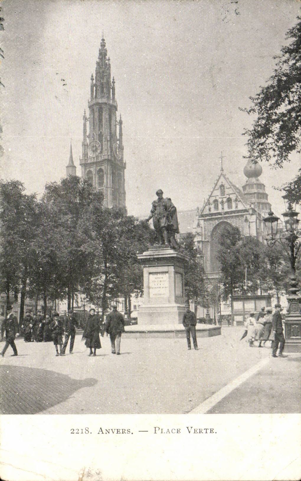 Belgien - Belgien - Belgien Antwerpen - Antwerpen - gruner Platz -- CPA