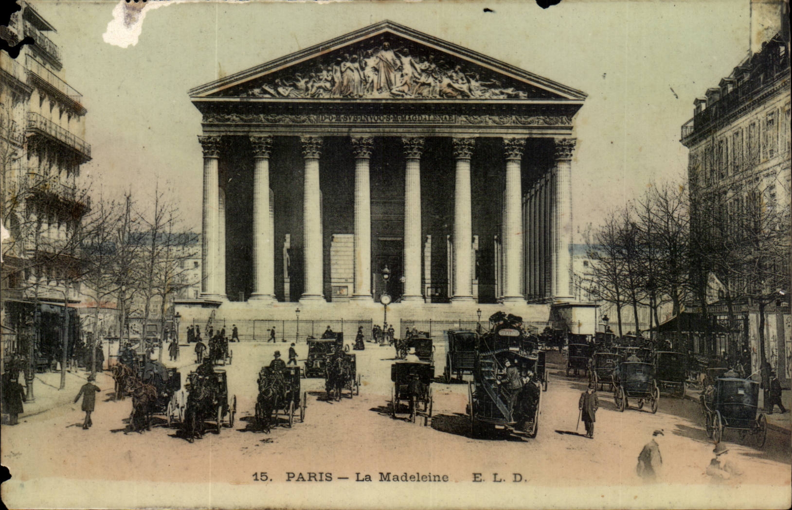 Paris - 8 - the Madeleine - horse - CPA