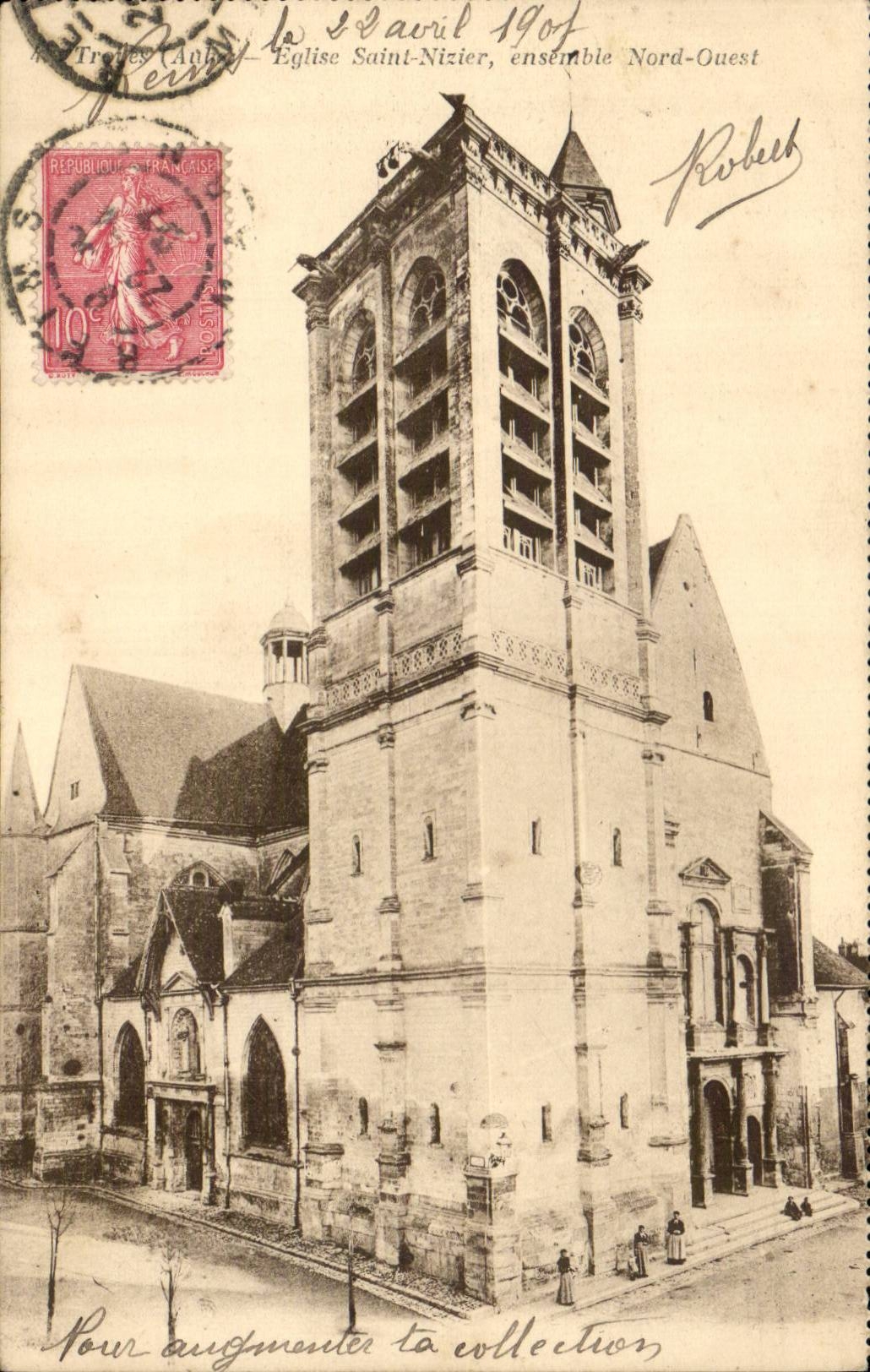CPA Troyes Church Saint Nizier western Northern unit
