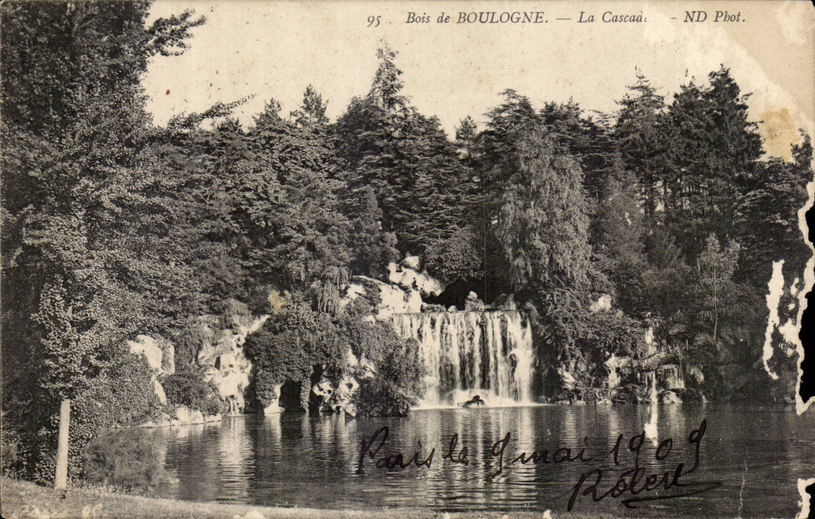 CPA Paris Bois de Boulogne La cascade