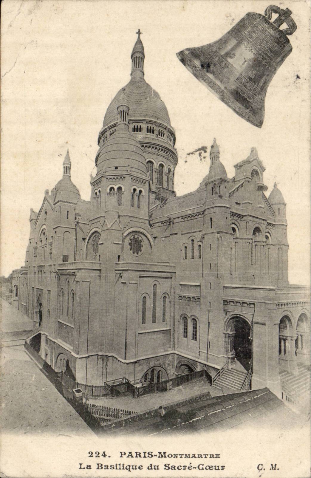 CPA Paris Montmartre La basilique du Sacre Coeur Cloche