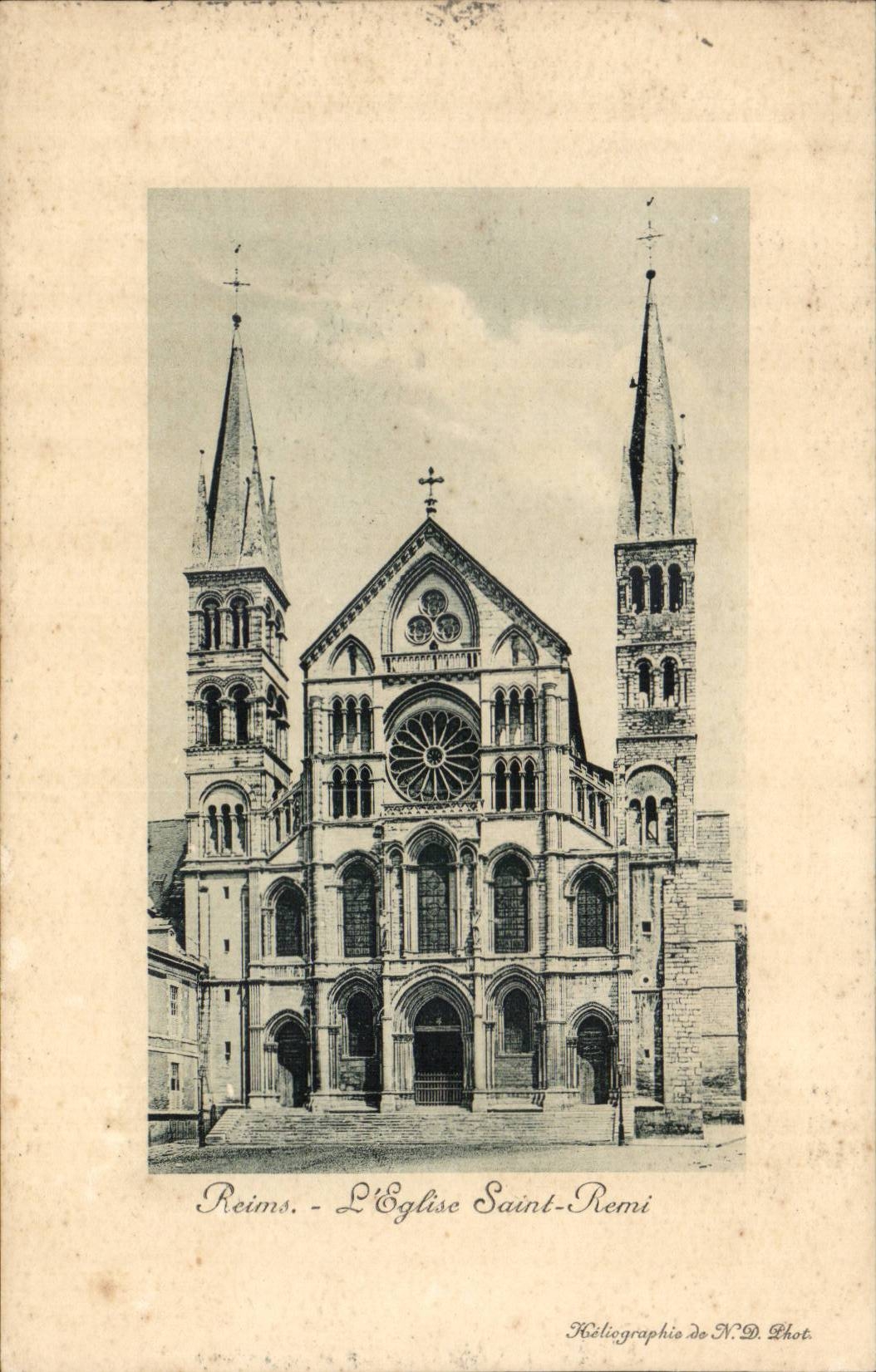 CPA Reims the church Saint Denis