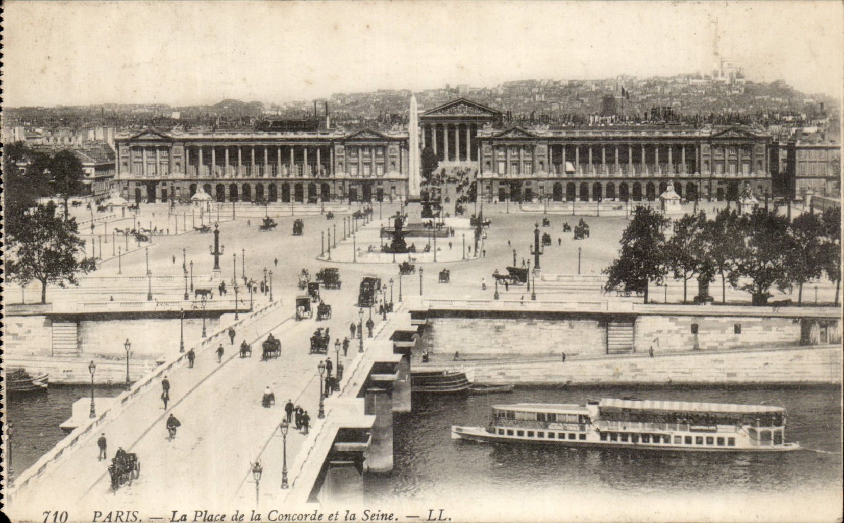 CPA Paris the place of the Harmony and the Seine