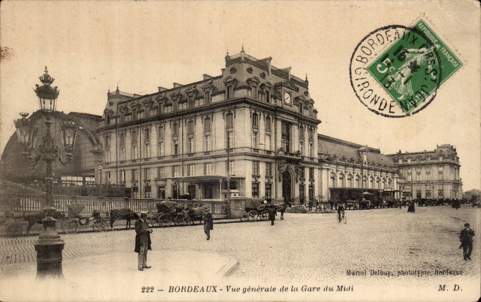Bordeaux - Sight Geberale of the Station of the South - train - CPA