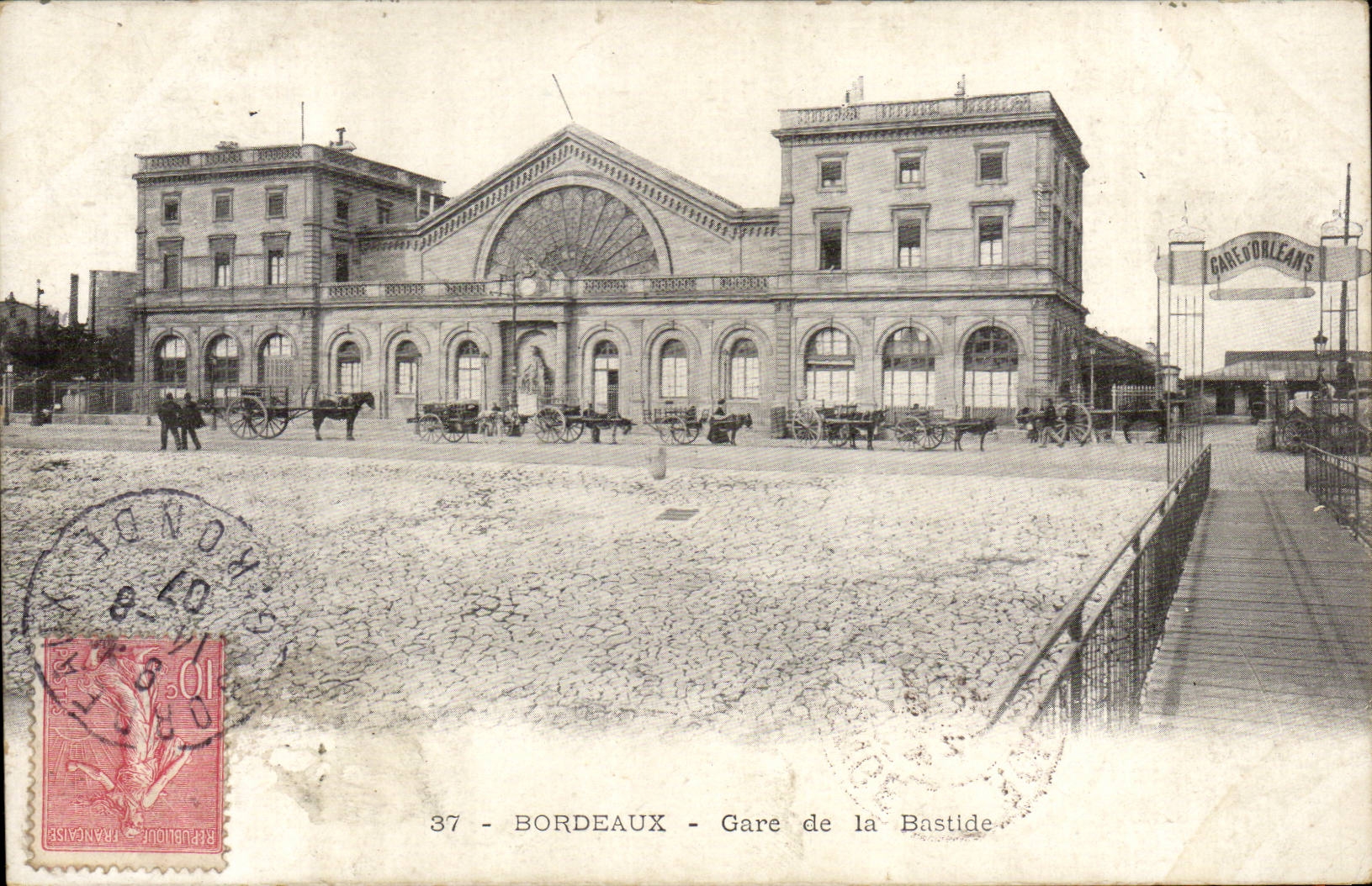 Bordeaux - Station of the Country house - train - CPA