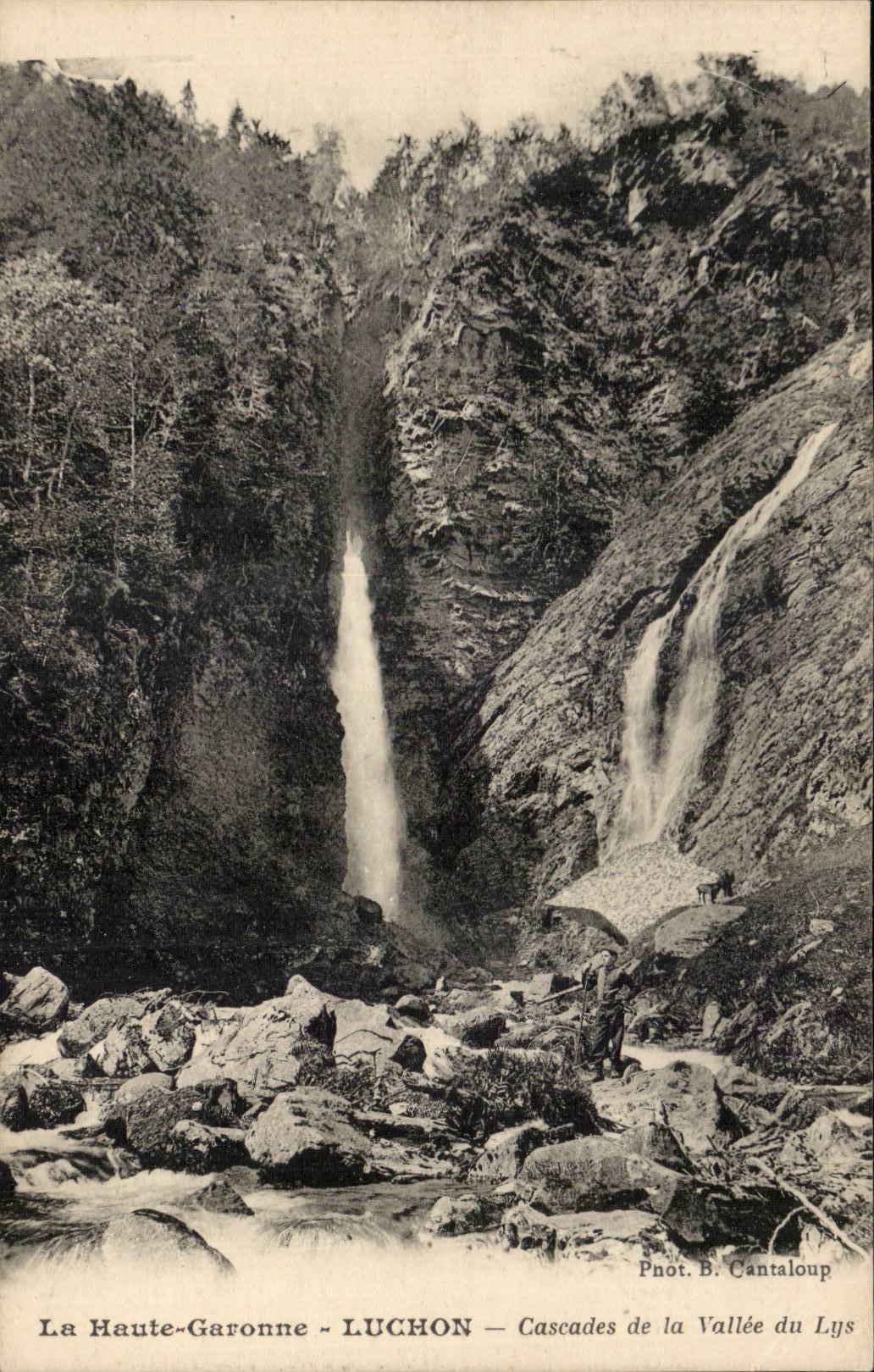 Luchon CPA Cascades of the valley of the lily