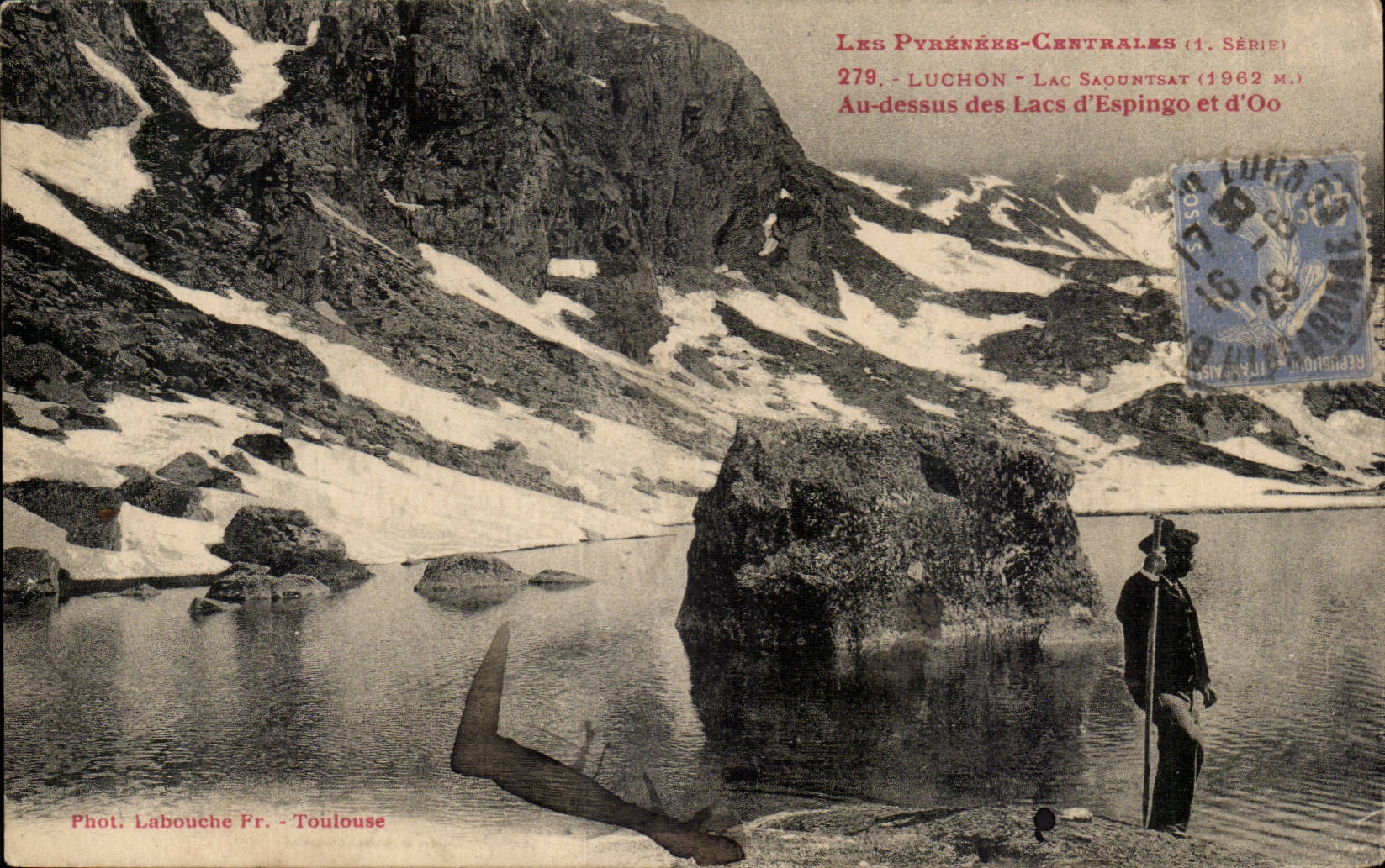 Luchon CPA Saountsat With the top of the Lakes Espingo and Oo