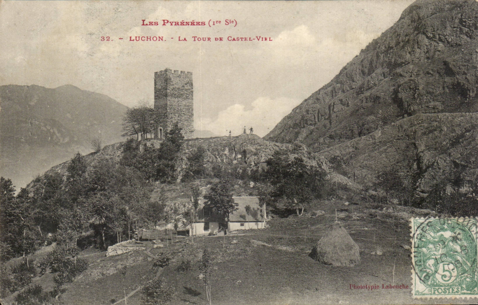 CPA Luchon the tower of Vitel Manor house