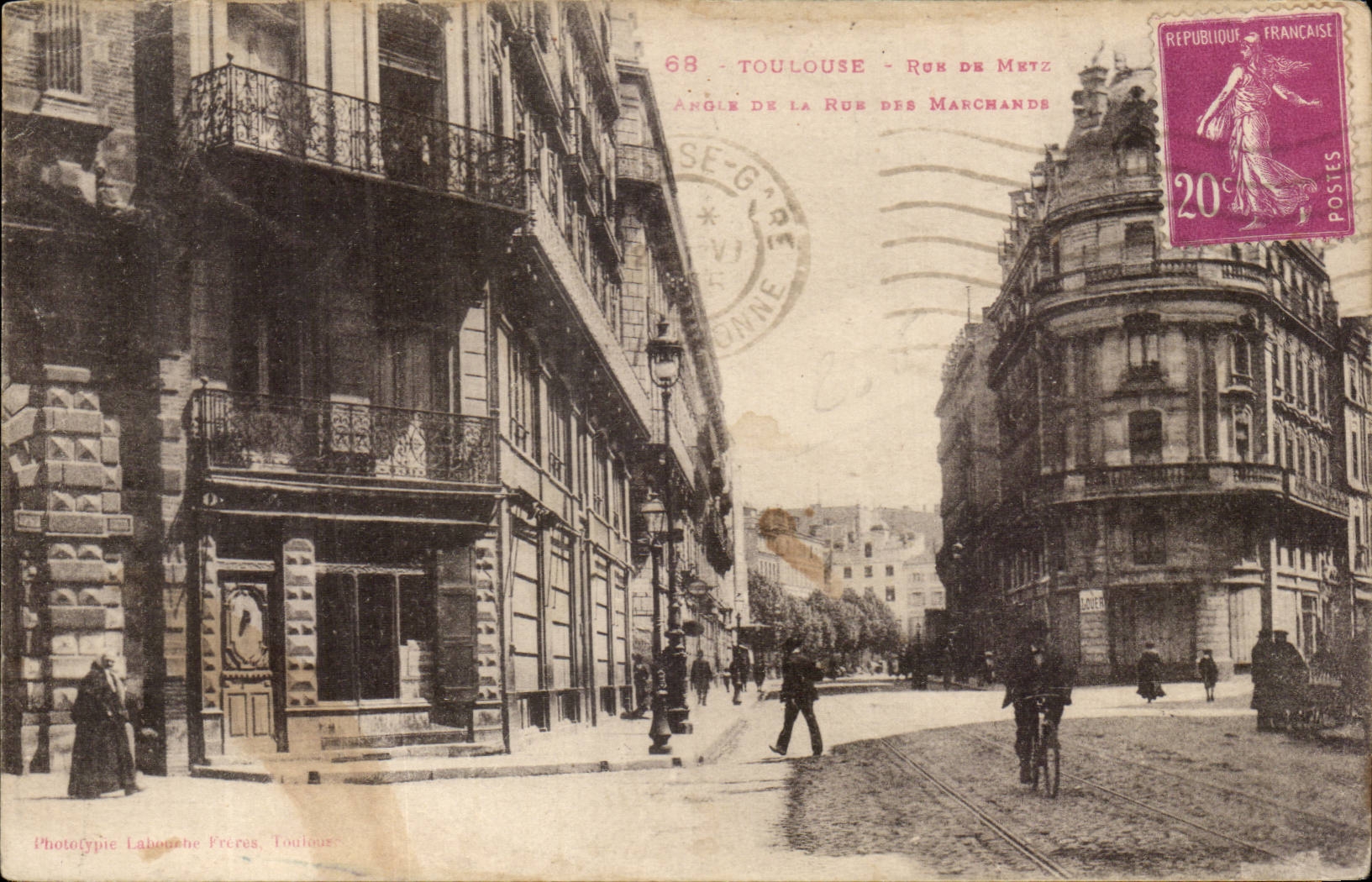 Toulouse CPA Rue de Metz Angle de la rue des Marchands