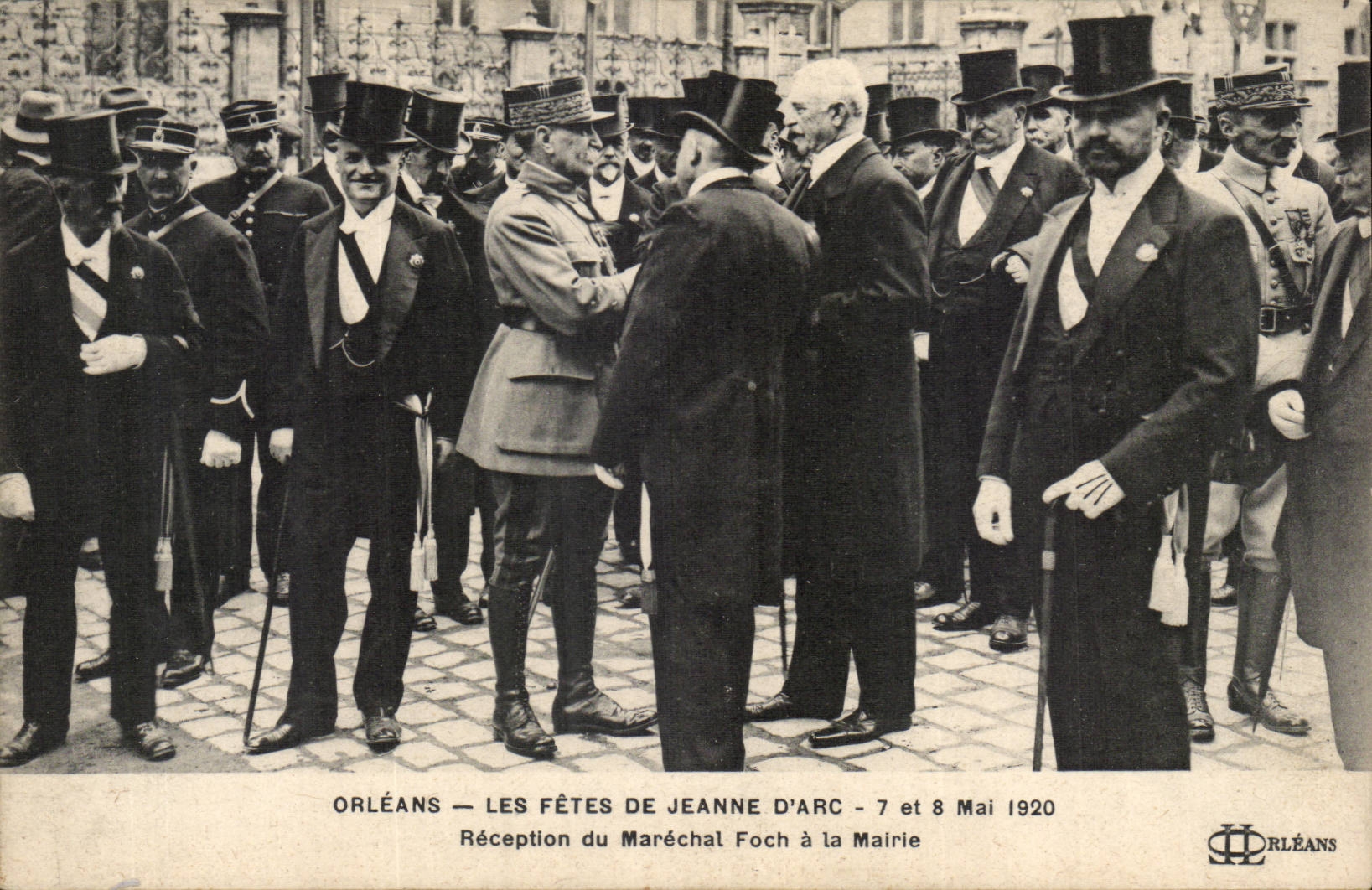 Orleans CPA festivals of Jeanne of arc May 7th and 8th 1920 Reception of the Foch Marshal to the town hall