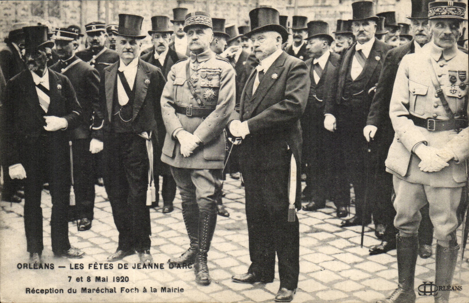 Orleans CPA festivals of Jeanne of arc May 7th and 8th 1920 Reception of the Foch Marshal to the town hall