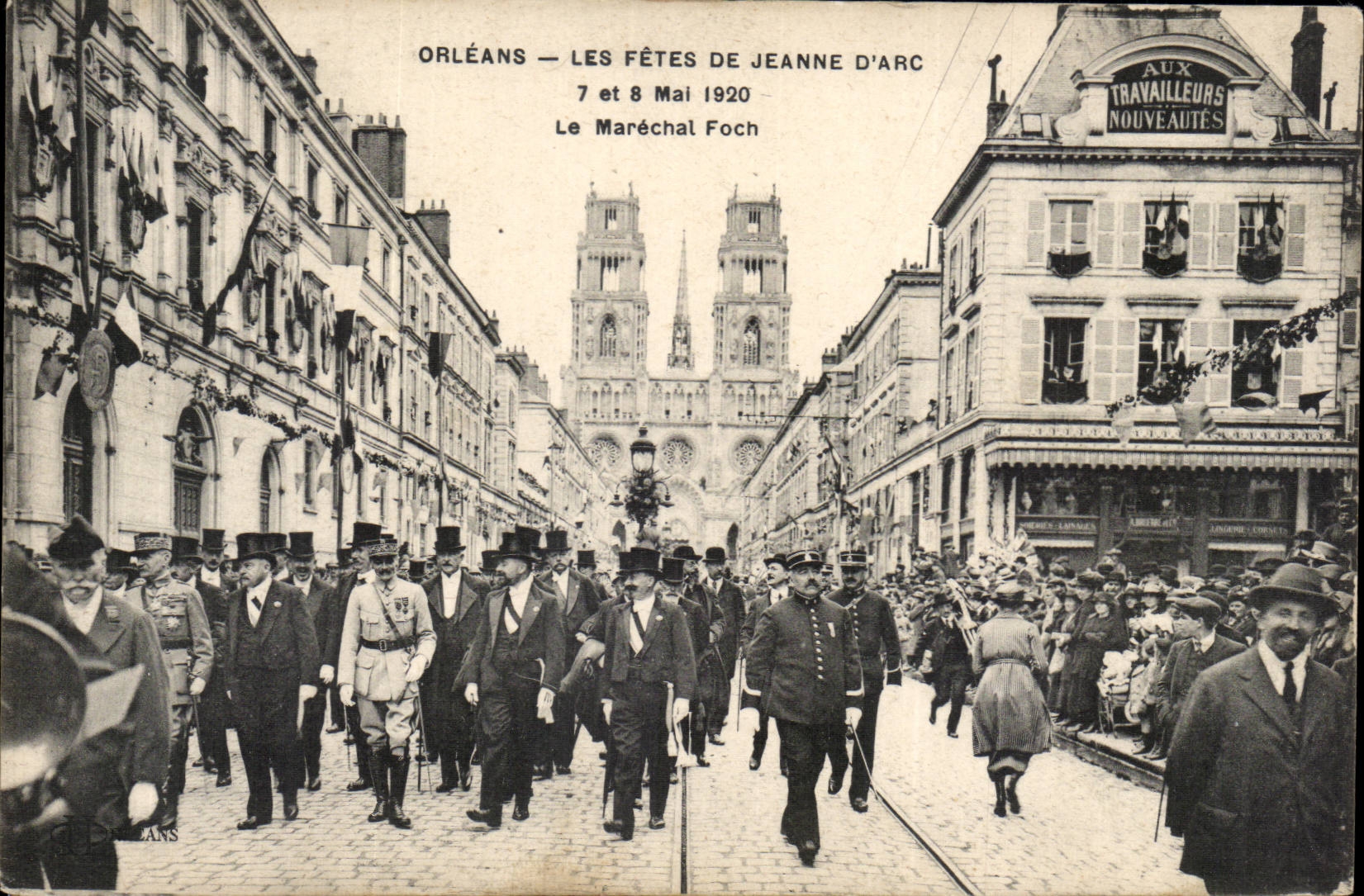 Orleans CPA festivals of Jeanne of arc May 7th and 8th 1920 the Foch Marshal