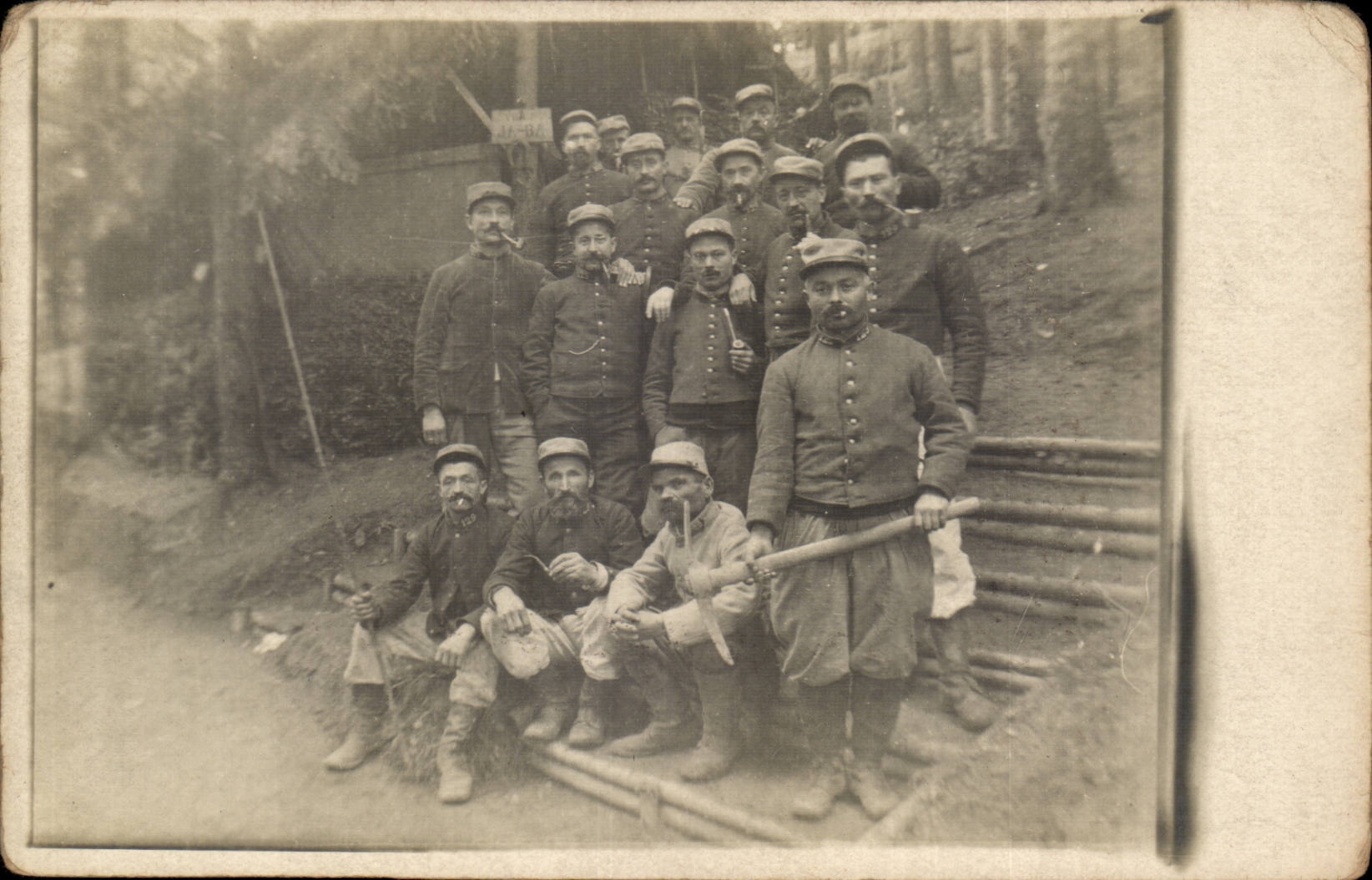Real photo Regiment Sappers 129eme regiment (militaria)
