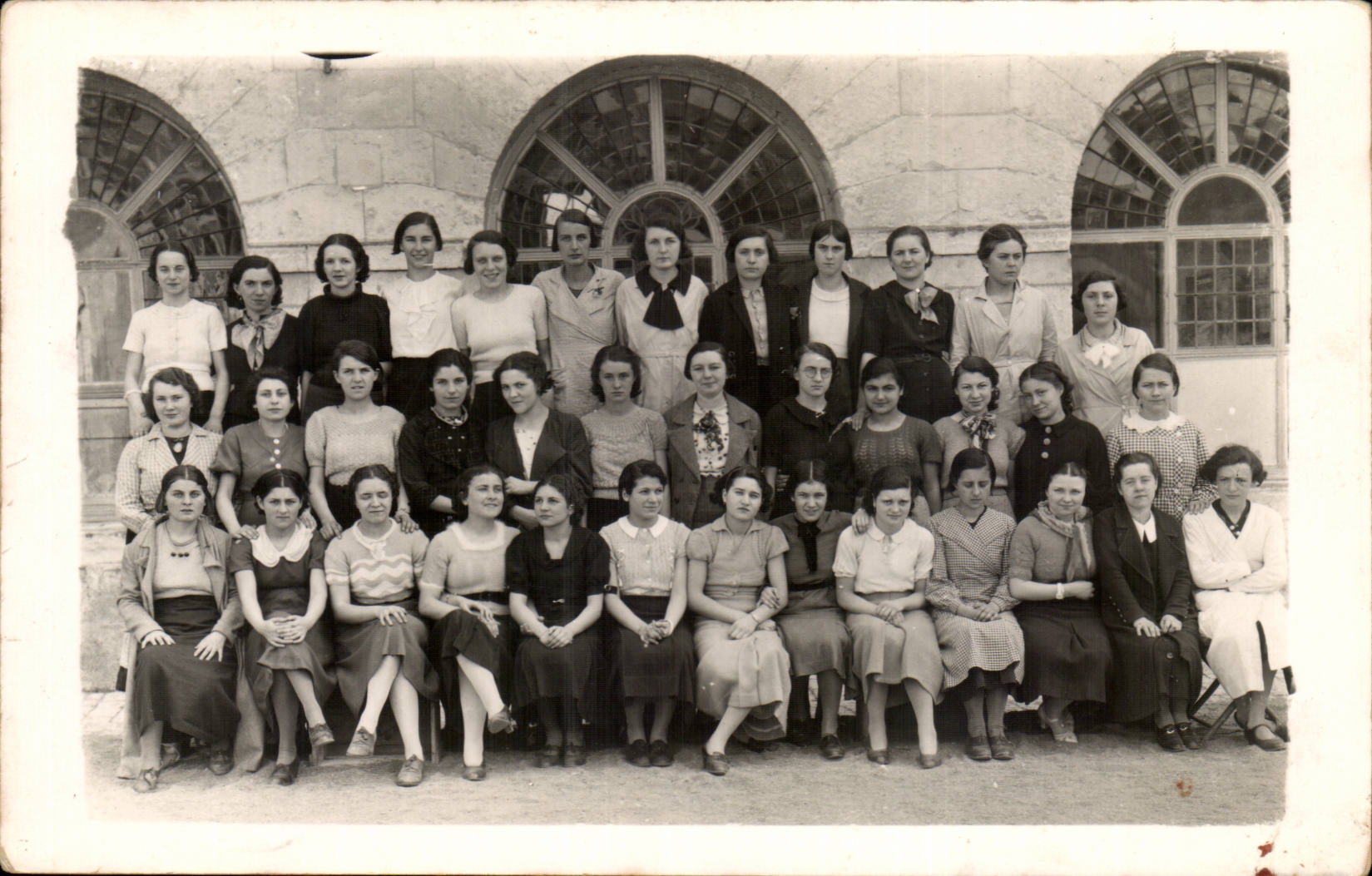 Real photo Class School Children