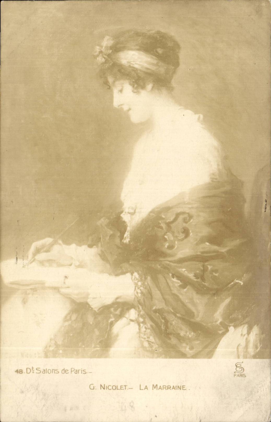 CPA G Nicolet La marraine 