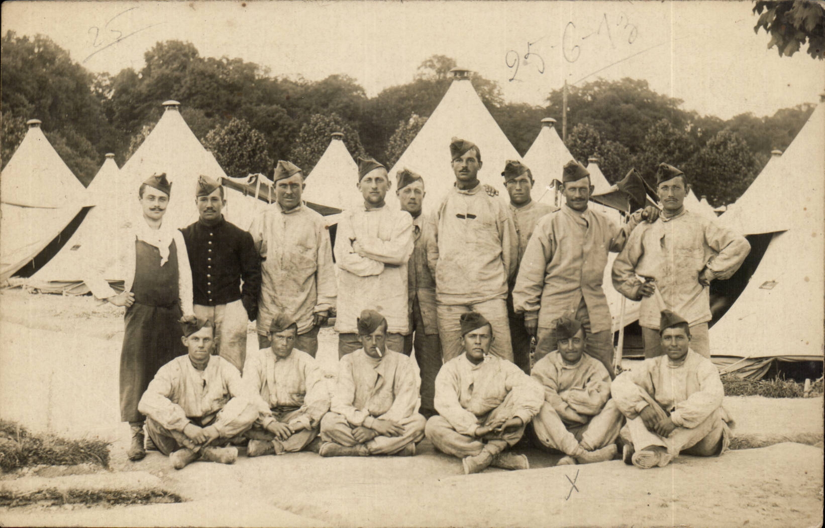 Real photo Mailly the Camp Regiment TOP (militaria Louis CAllard Avize the Marne)
