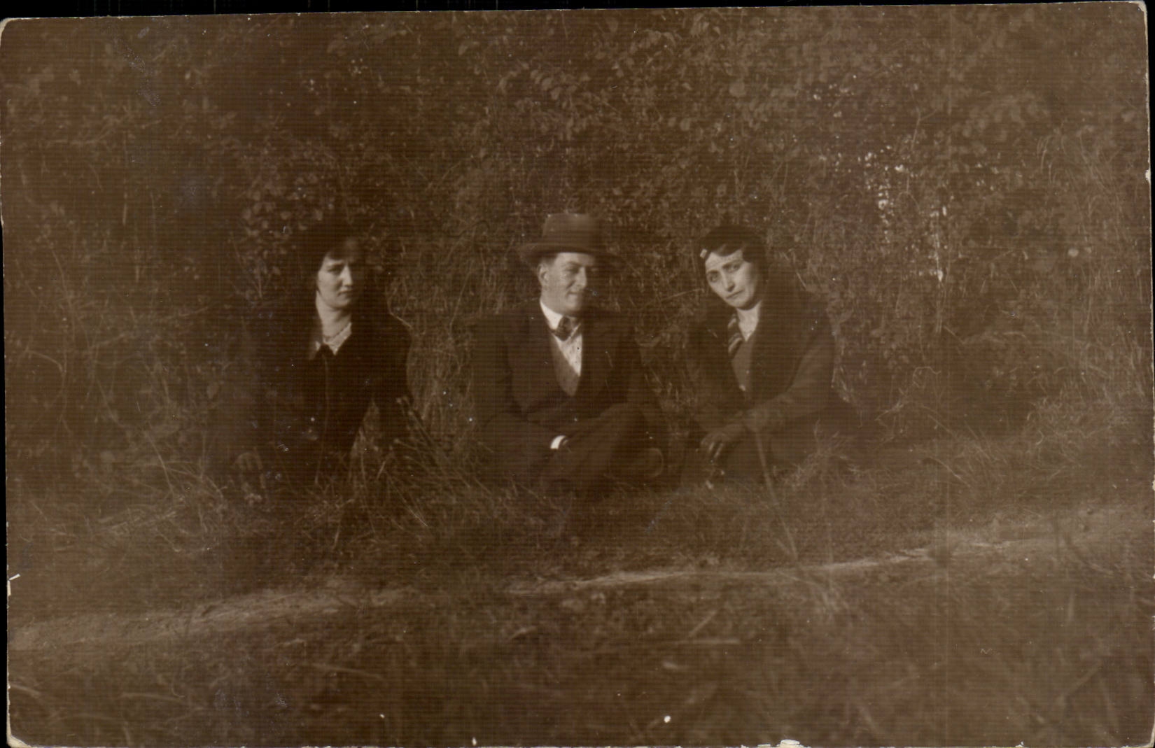 Real photo Man and women (folklore costume)