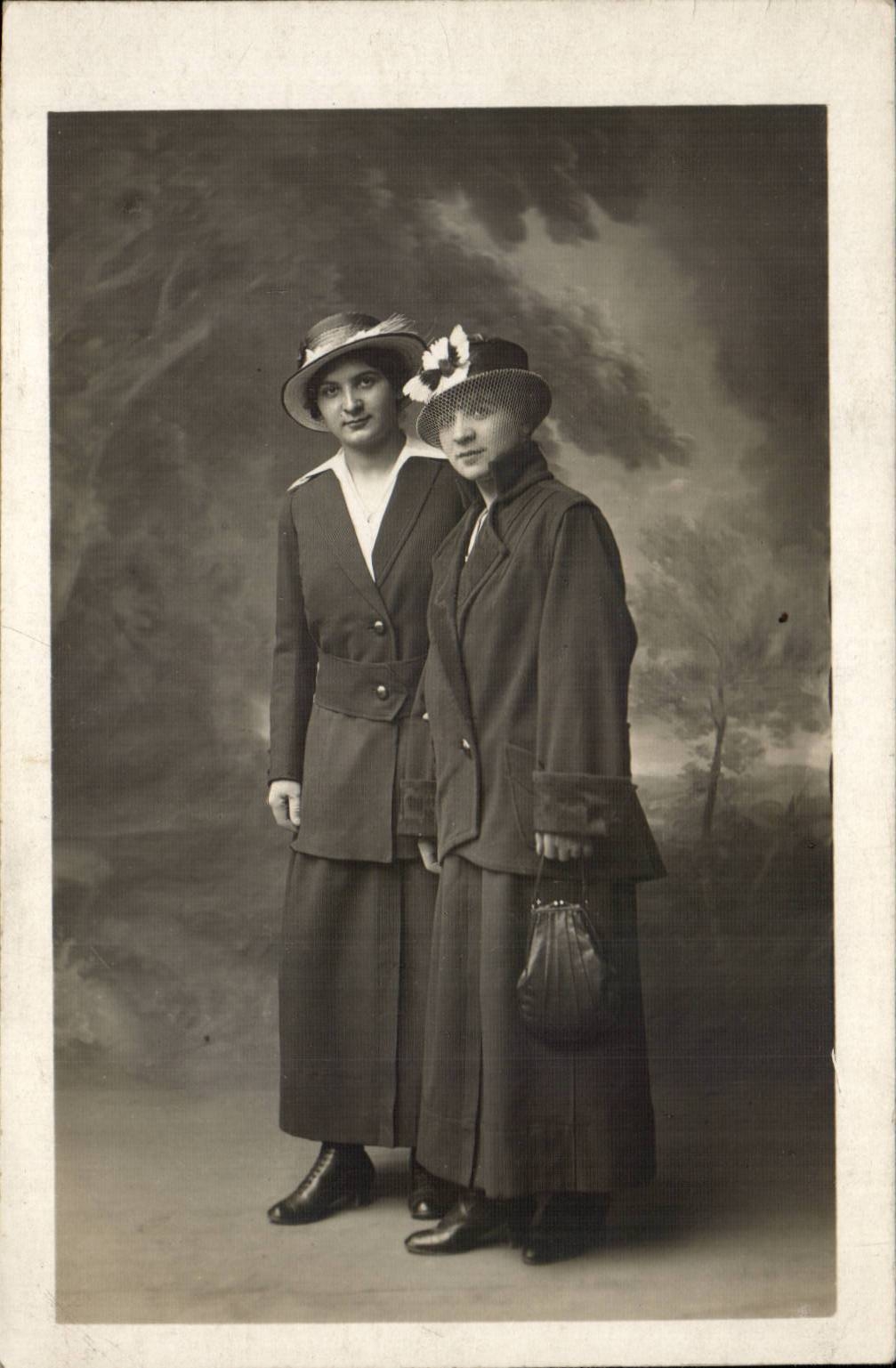 Real photo young women (folklore costume)