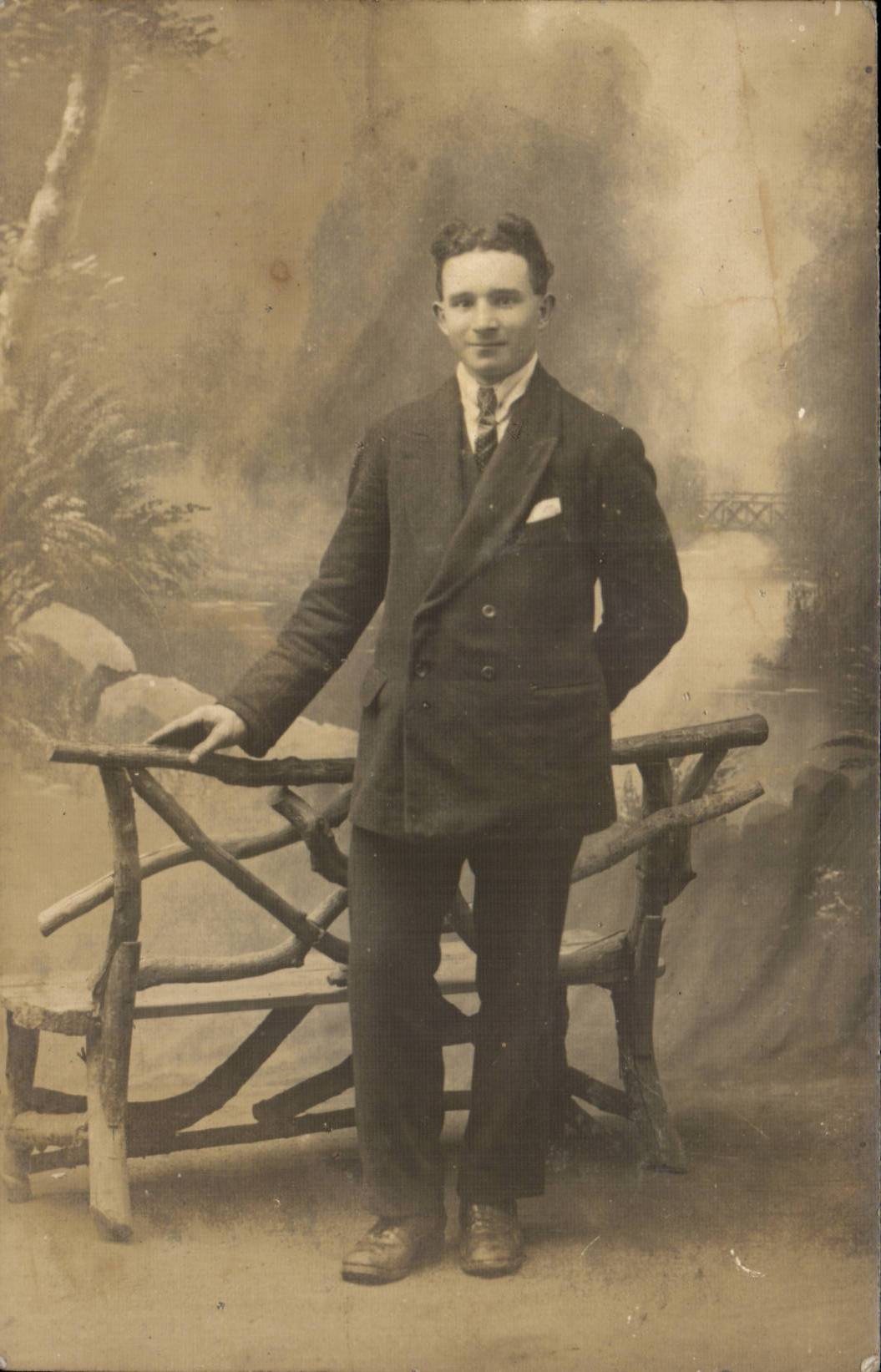 Real photo young man