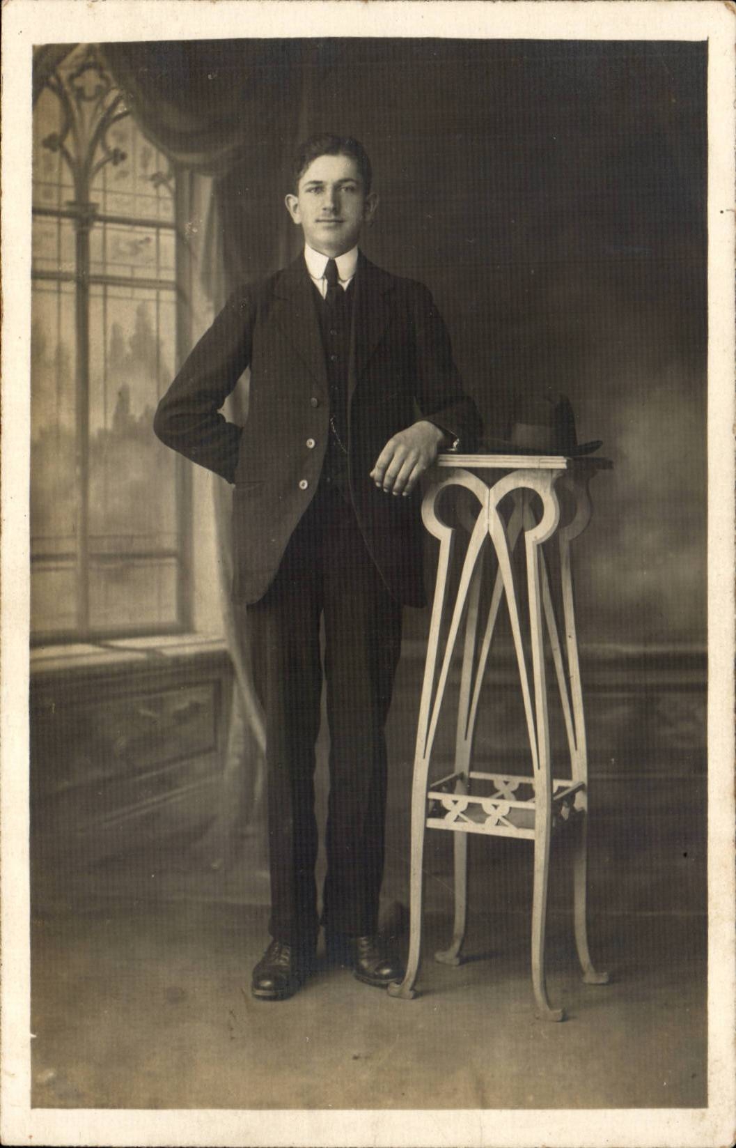 Real photo Folklore Costume young man