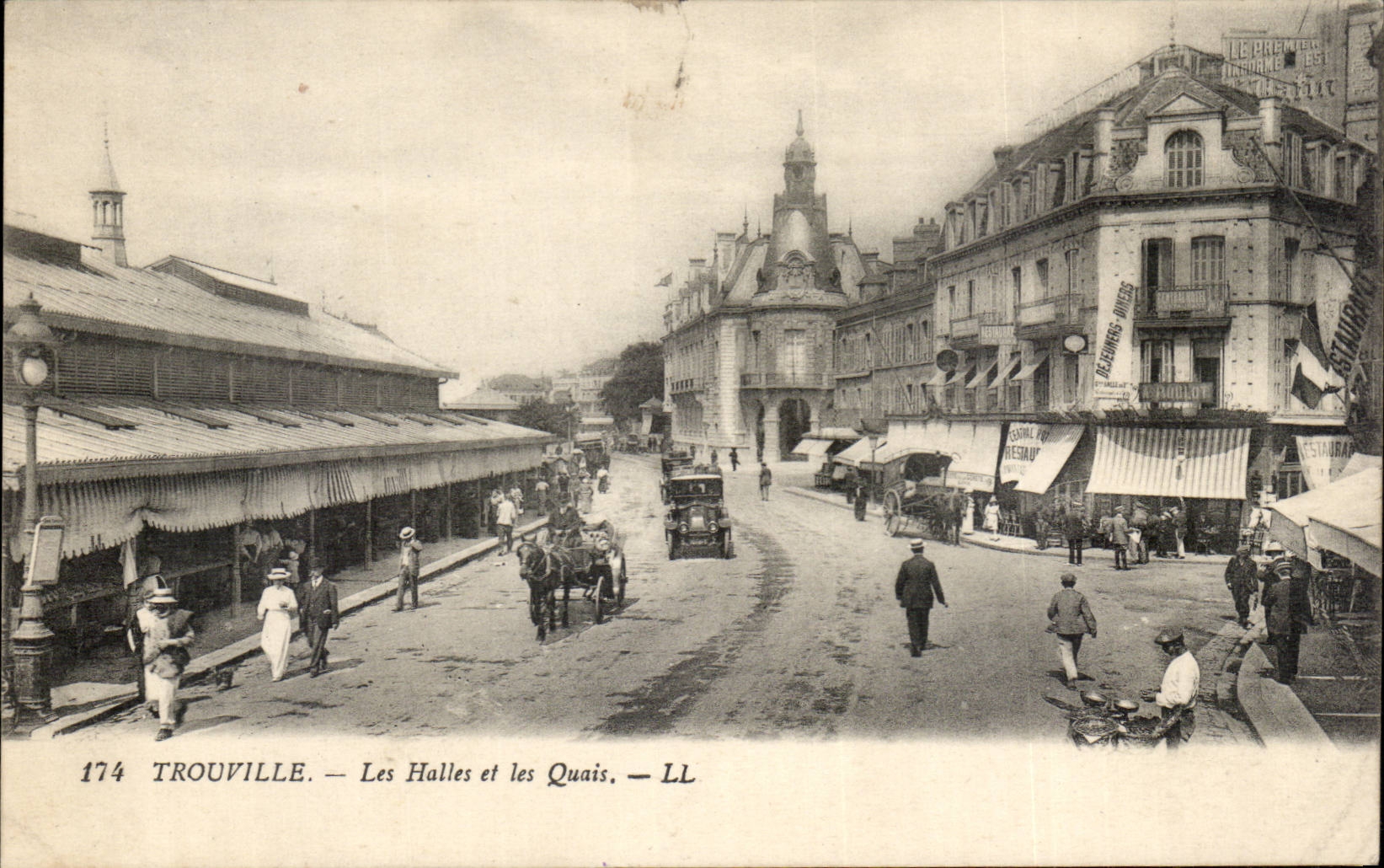 Trouvile - Markets and Quays - CPA