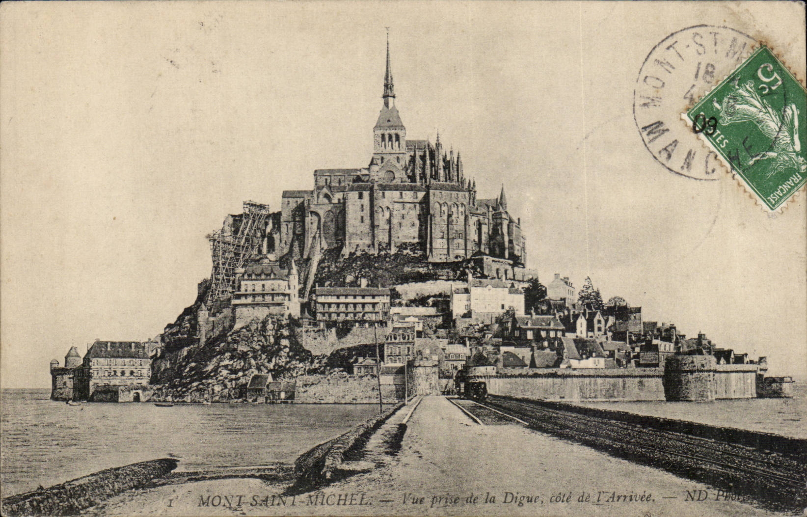 Mont Saint Michel - Seen from of the Dam - the CPA
