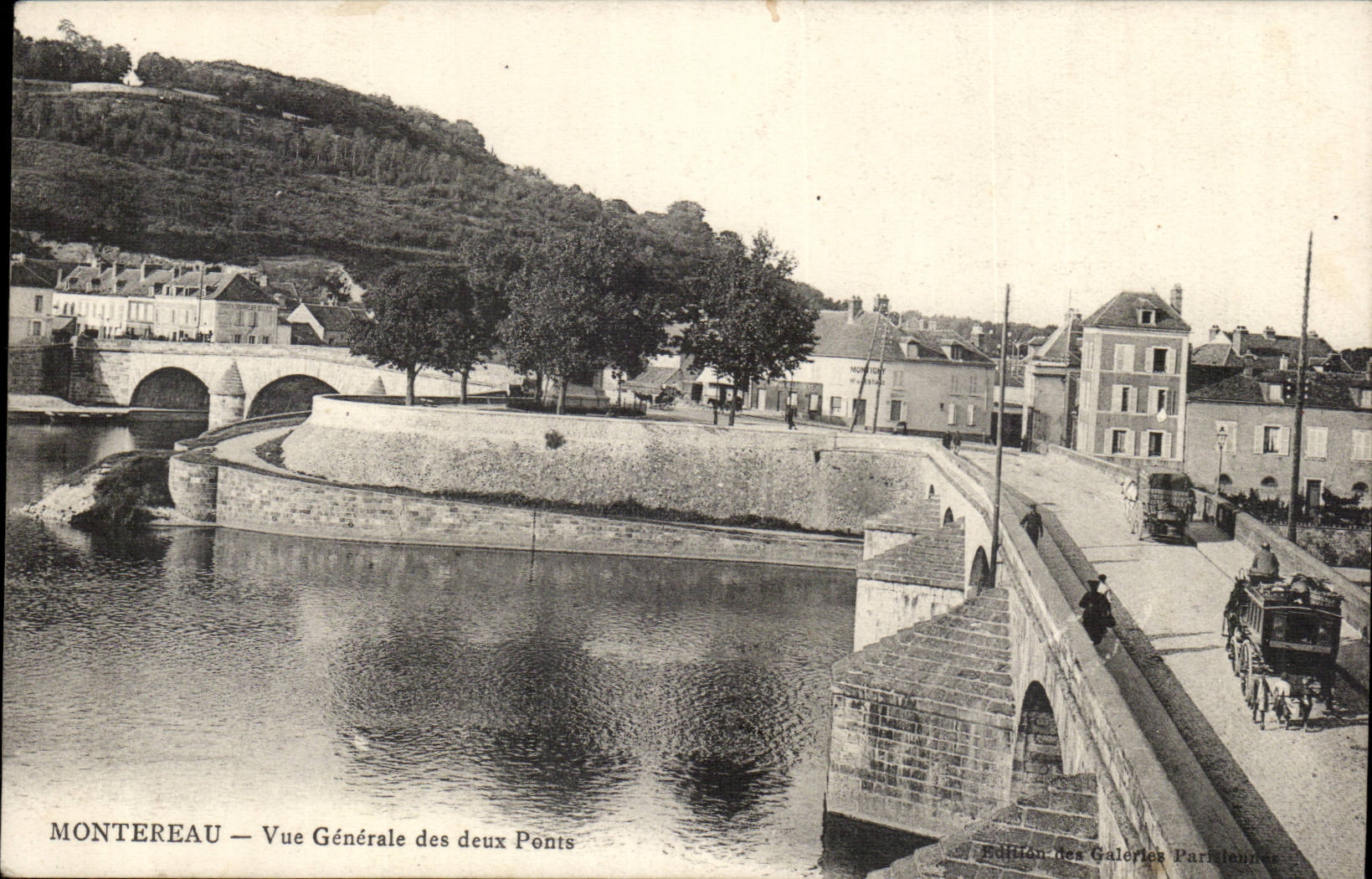 Montereau - Vue Generale des Deux Ponts - CPA
