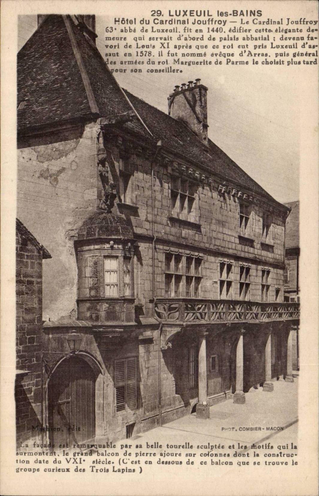 Luxeuil Les Bains - Hotel of the Jouffroy Cardinal - CPA