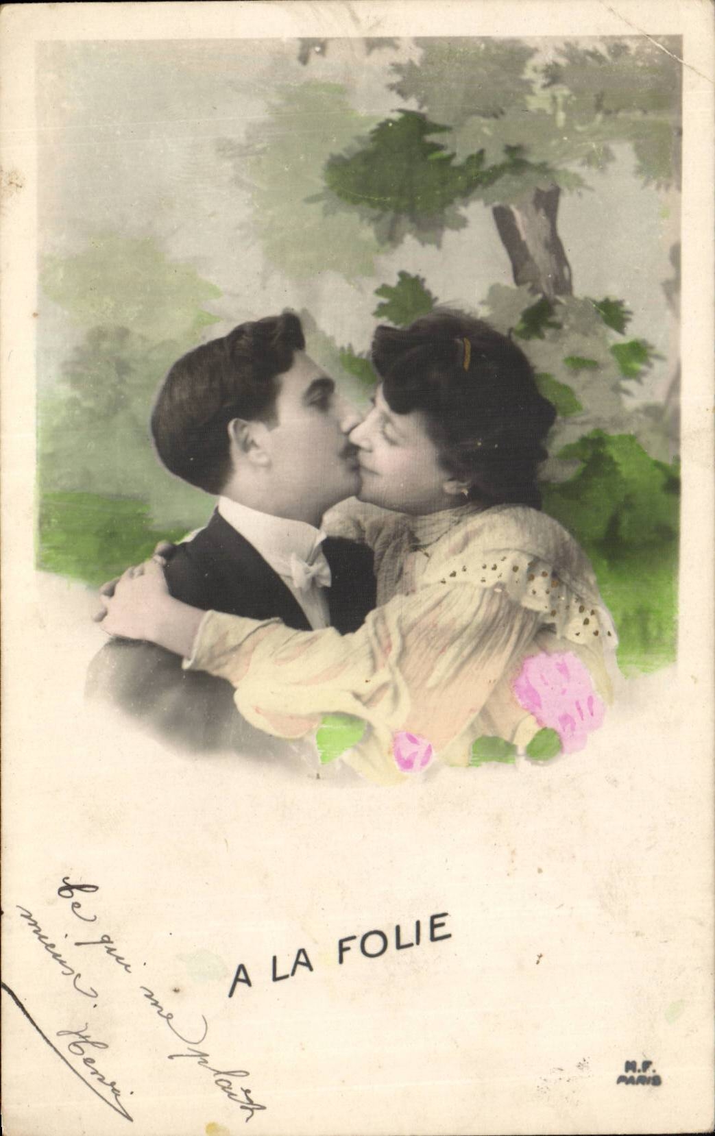 Phantasie - Paar - mit der Verrucktheit - CPA