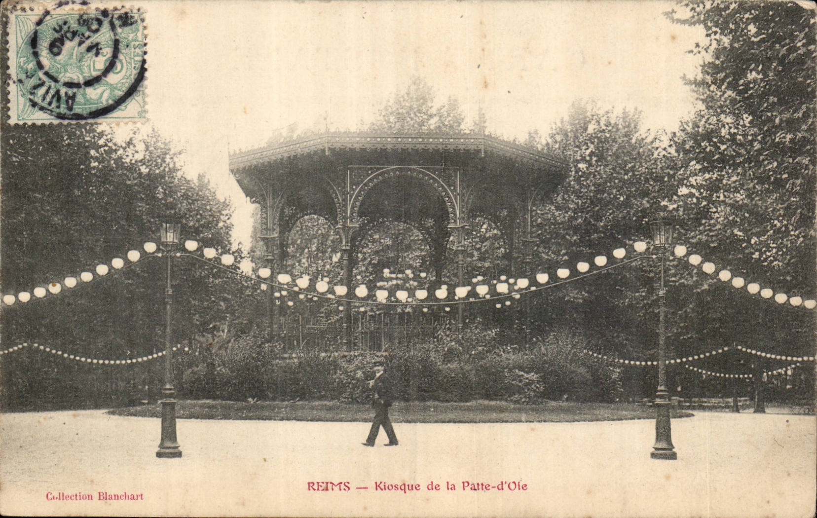 Reims CPA kiosk of the goose leg