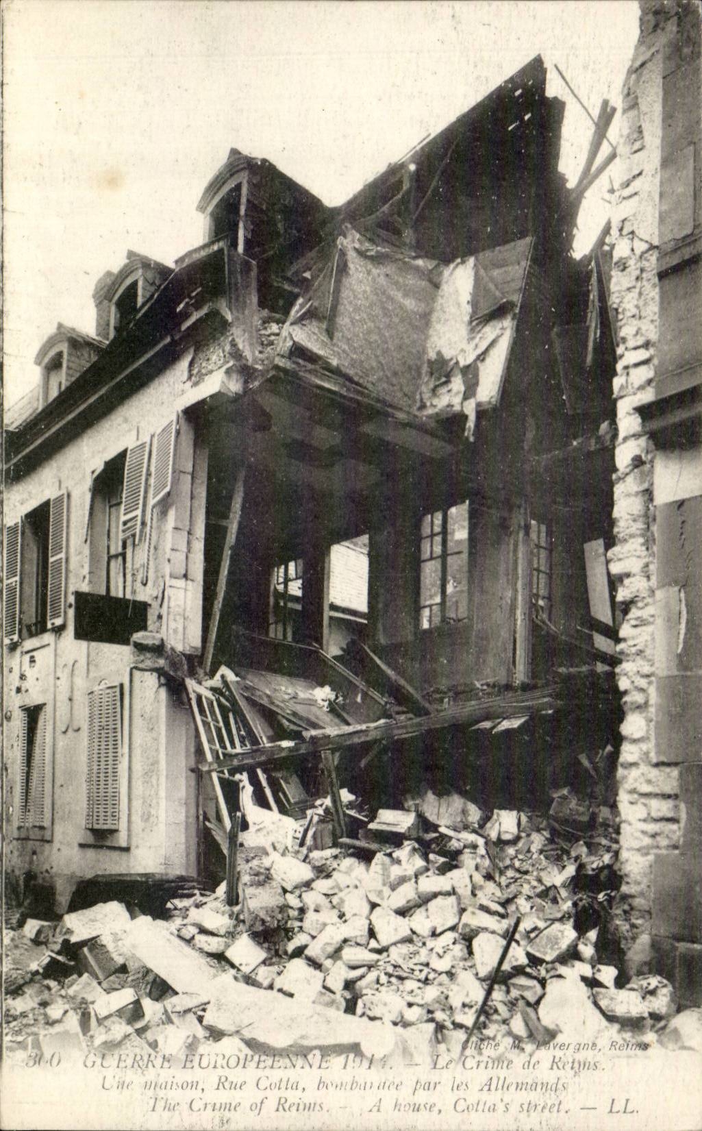 Reims CPA a house Street Cotta