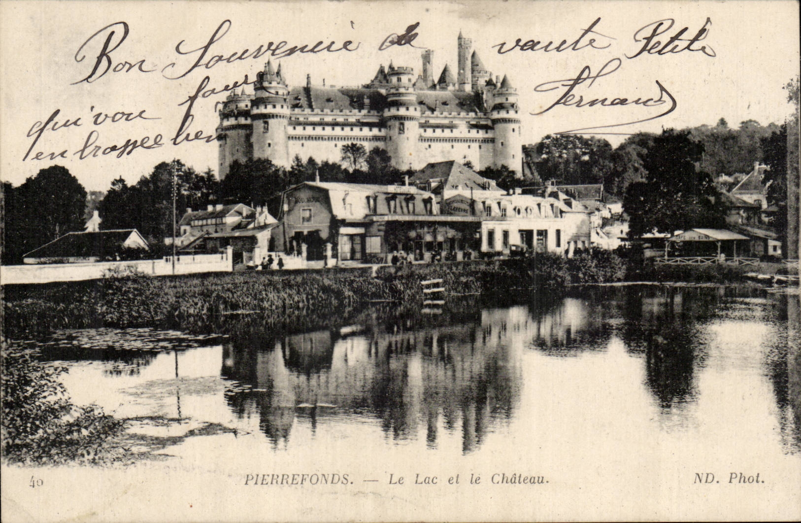 Pierrefonds CPA der See und das Schloss