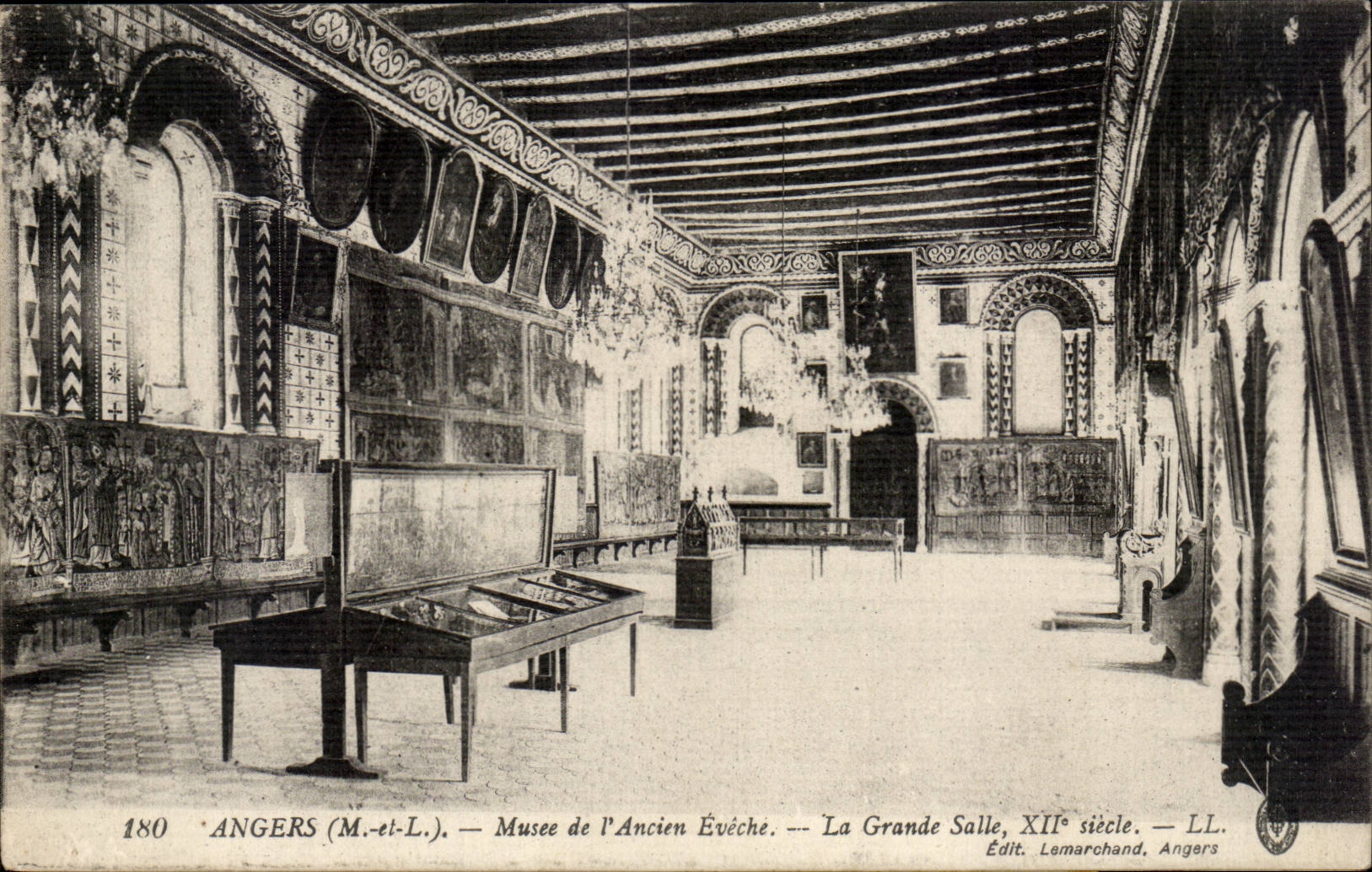 Angers CPA Museum of old the eveche the big room