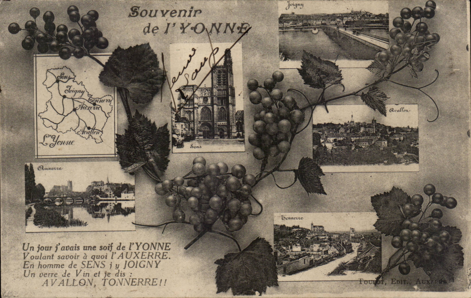 CPA Souvenir of Yonne (wine vineyard)