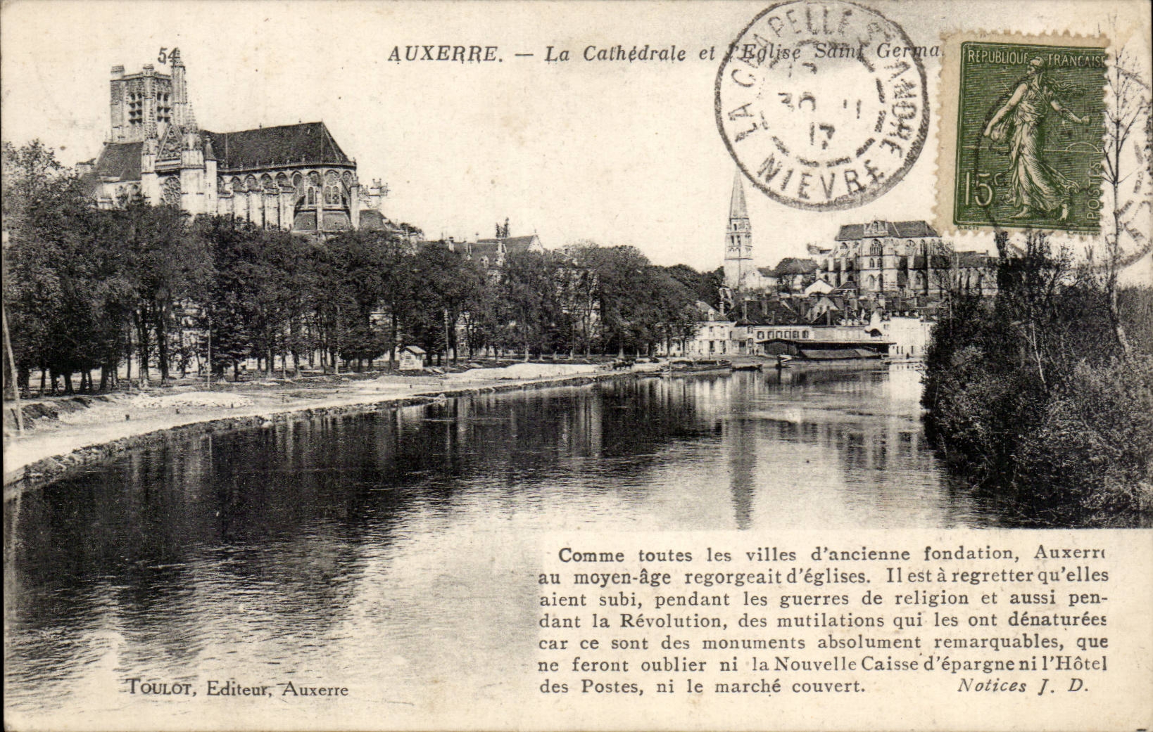 Auxerre CPA die Kathedrale und die Kirche Saint Germain